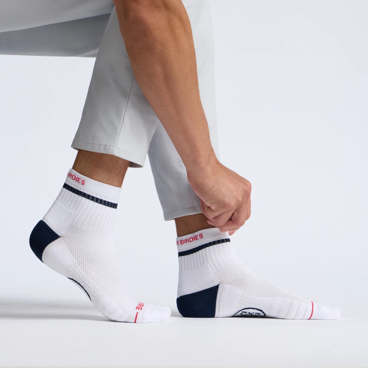 MEN'S PRAY FOR BIRDIES 1/4 SOCK SNOW/TWILIGHT