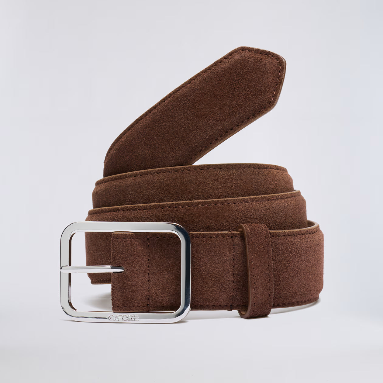 MEN'S LUXE SUEDE BELT ESPRESSO