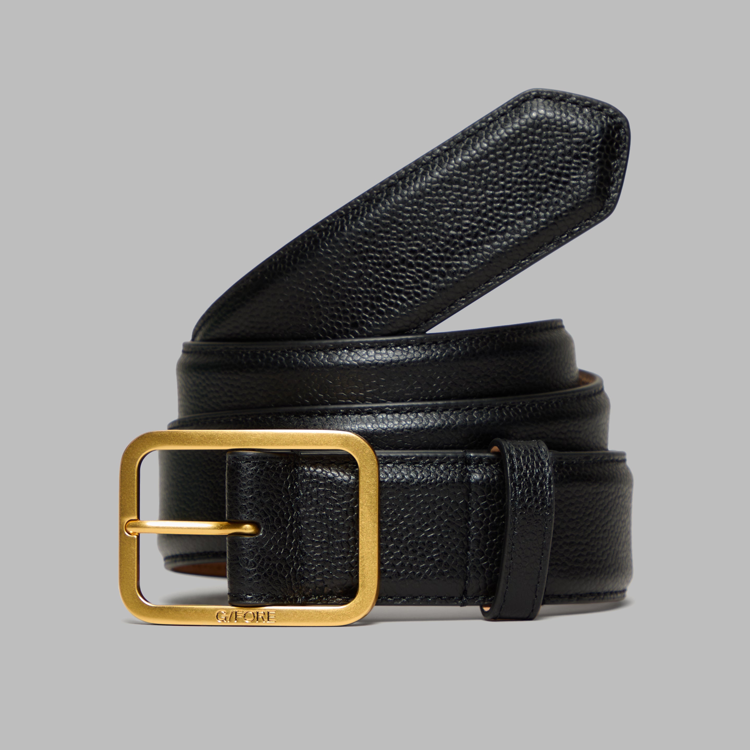 MEN'S LUXE PEBBLE LEATHER BELT