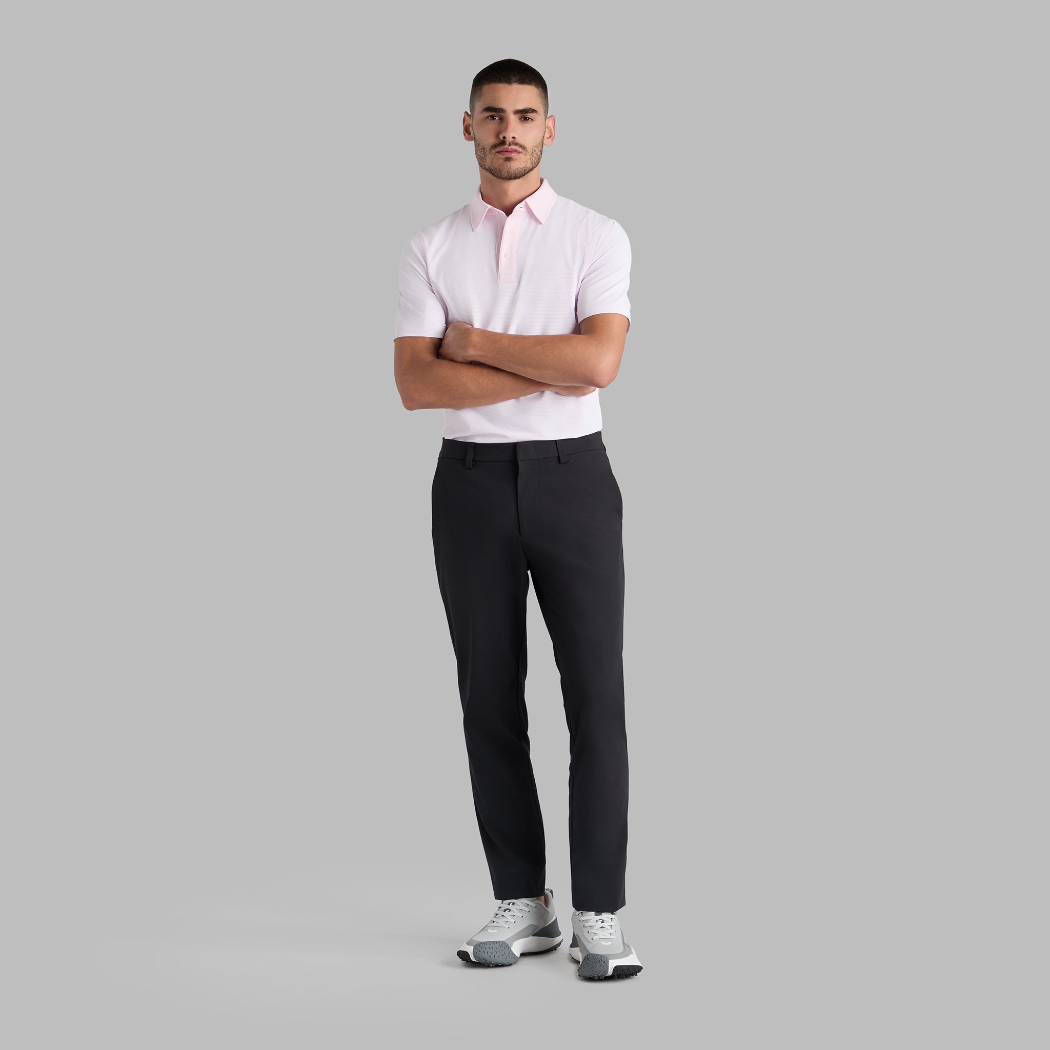 TECH TOUR 4-WAY STRETCH TAPERED LEG TROUSER ONYX