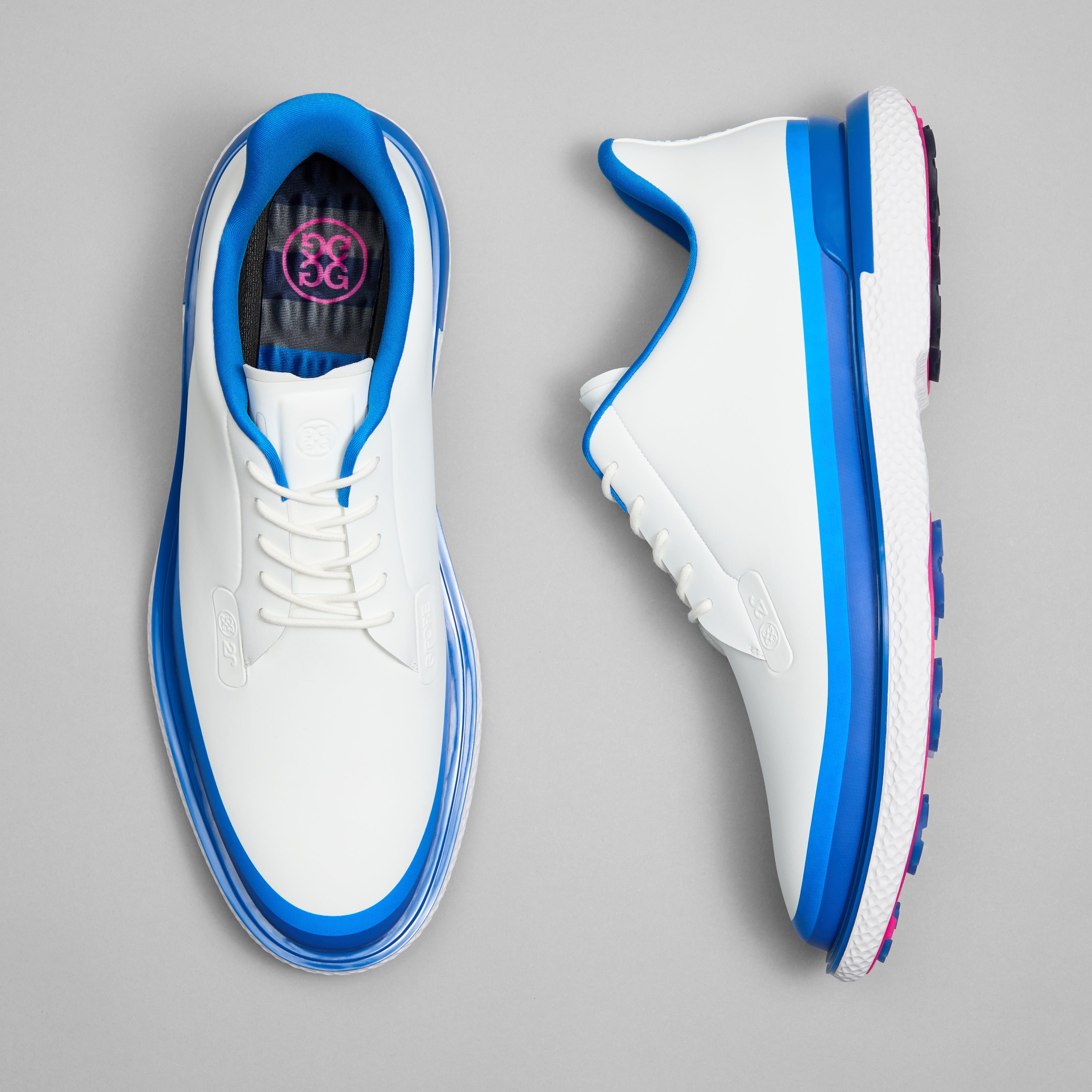 TUXEDO STRIPE GALLIVAN2R T.P.U. GOLF SHOE SNOW/LISBON
