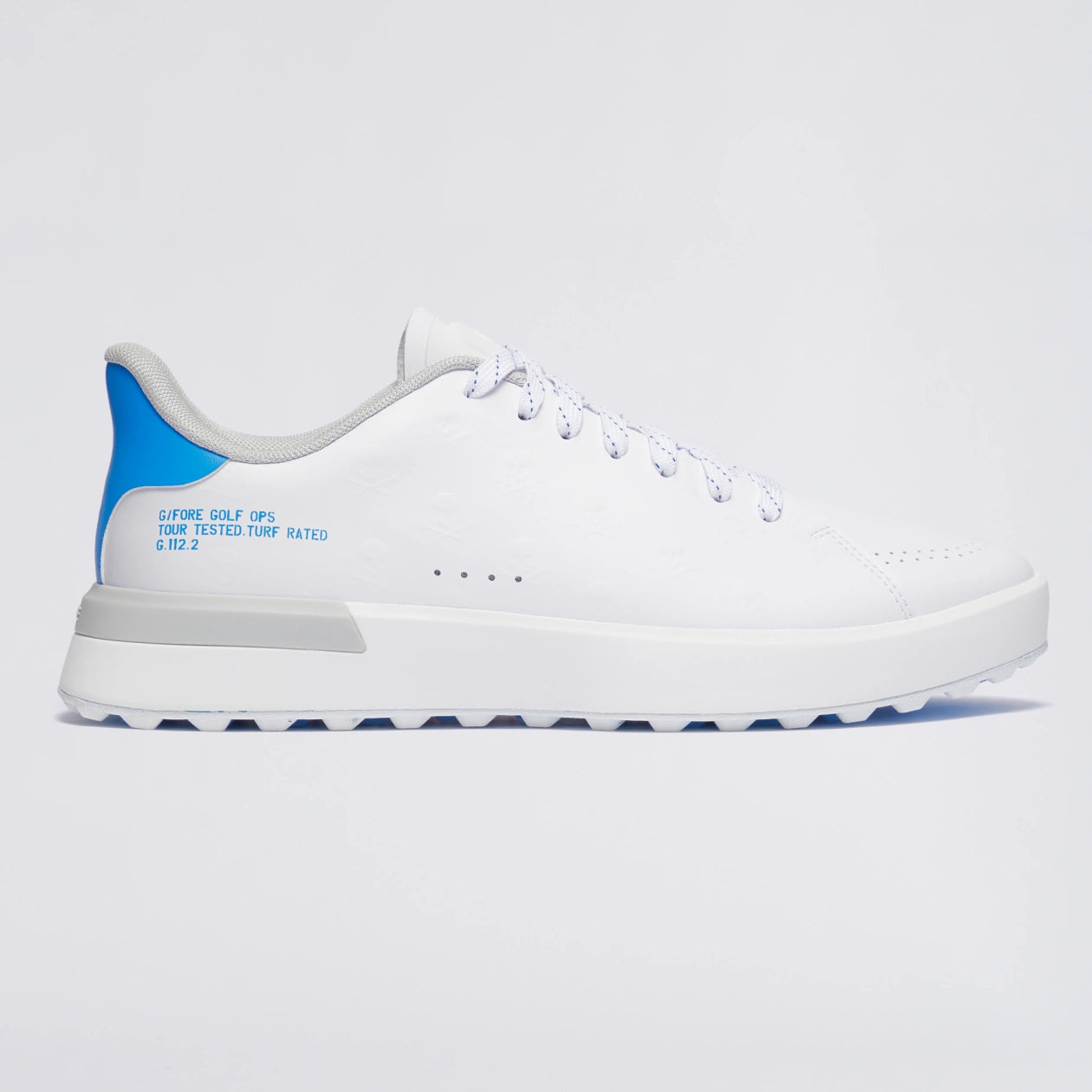 MEN'S G.112 EMBOSSED SKULL & TEES GOLF SHOE SNOW/CERULEAN