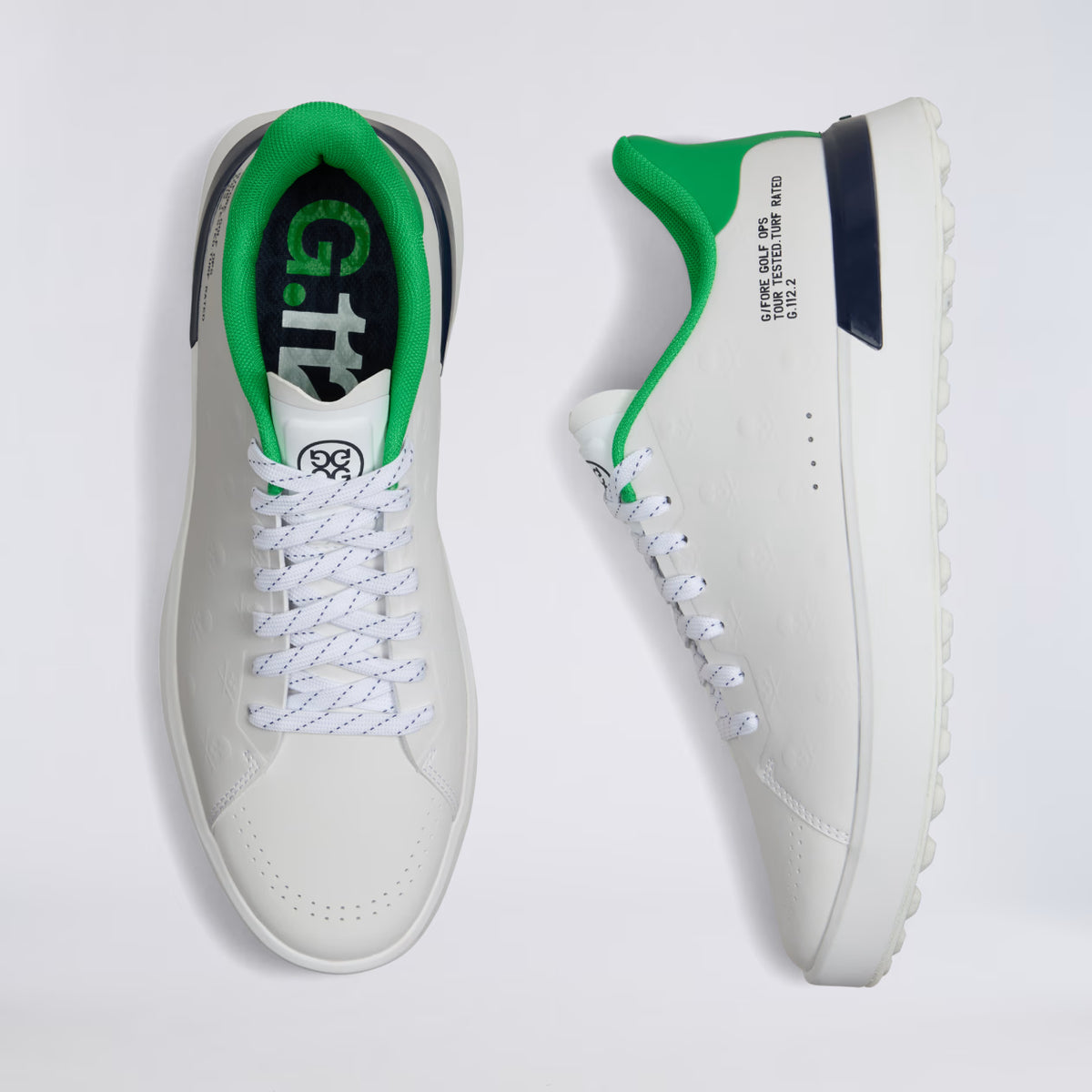 MEN'S G.112 EMBOSSED SKULL & TEES GOLF SHOE SNOW/CLOVER
