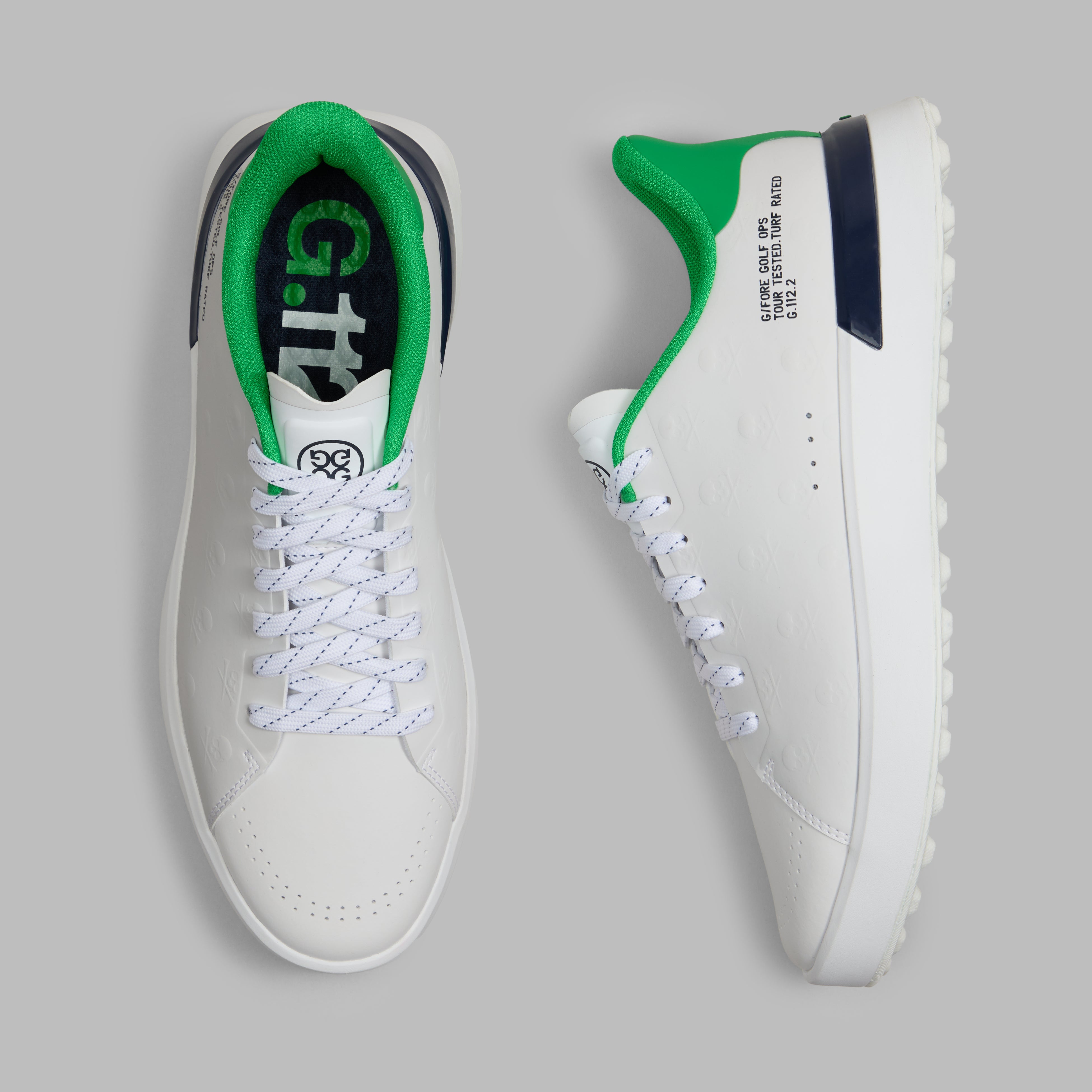 MEN'S G.112 EMBOSSED SKULL & TEES GOLF SHOE SNOW/CLOVER