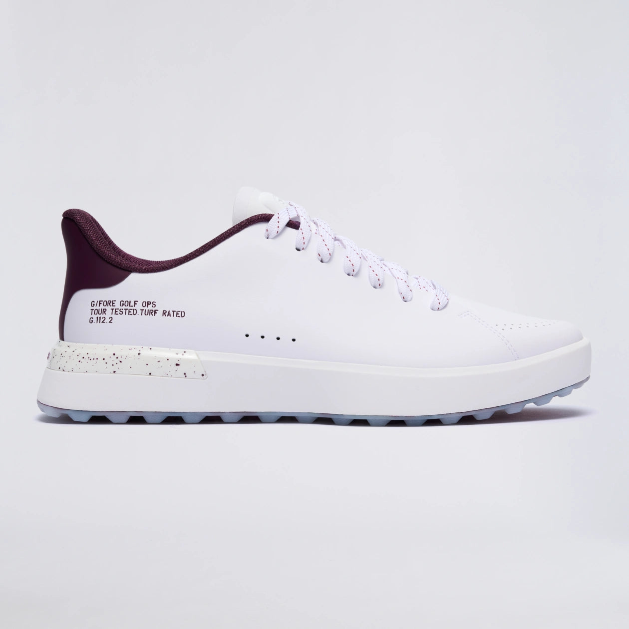 MEN'S G.112 GOLF SHOE SNOW/DARK PLUM