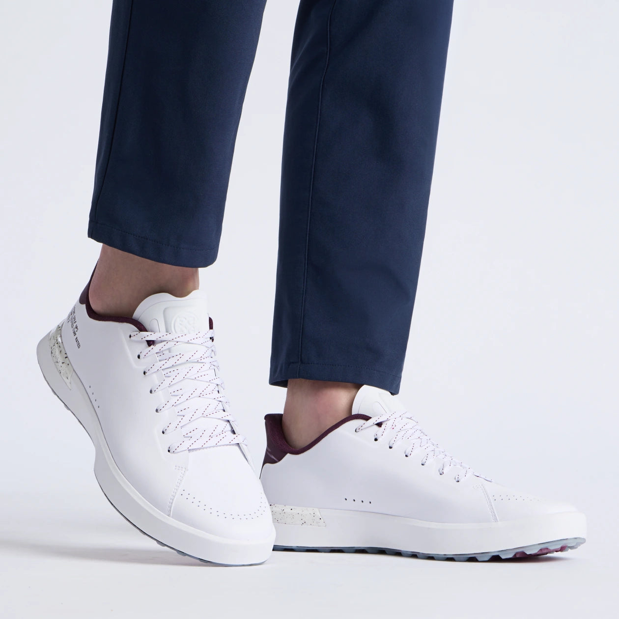 MEN'S G.112 GOLF SHOE SNOW/DARK PLUM