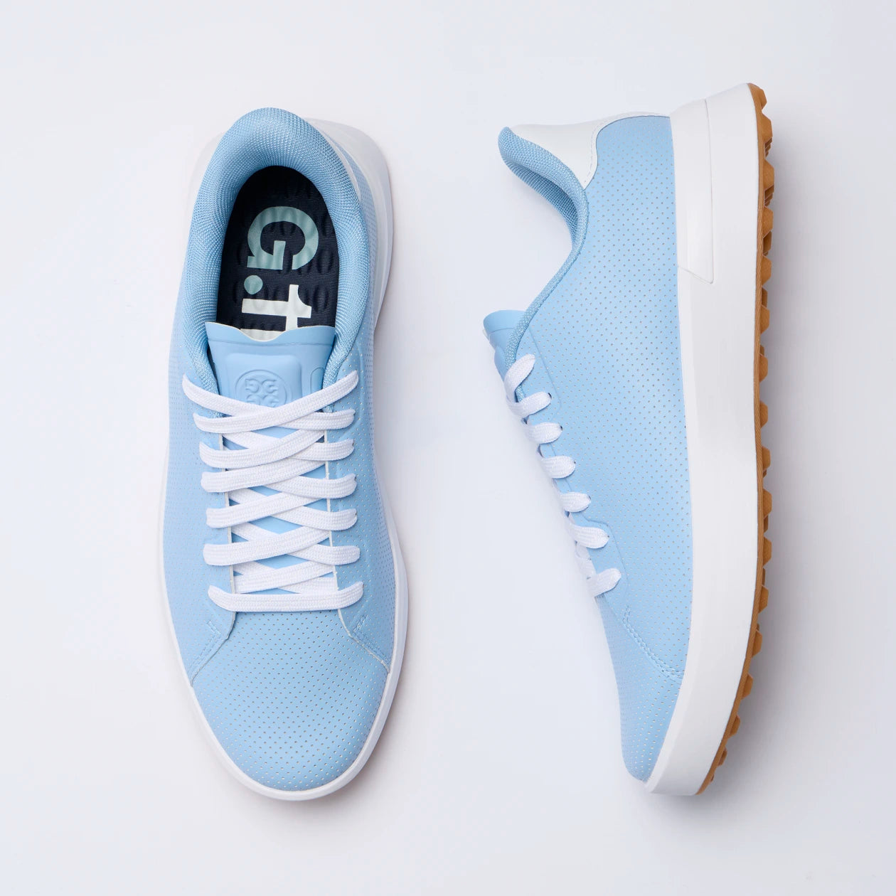 MEN'S G.112 PERFORATED GOLF SHOE CERULEAN/SNOW