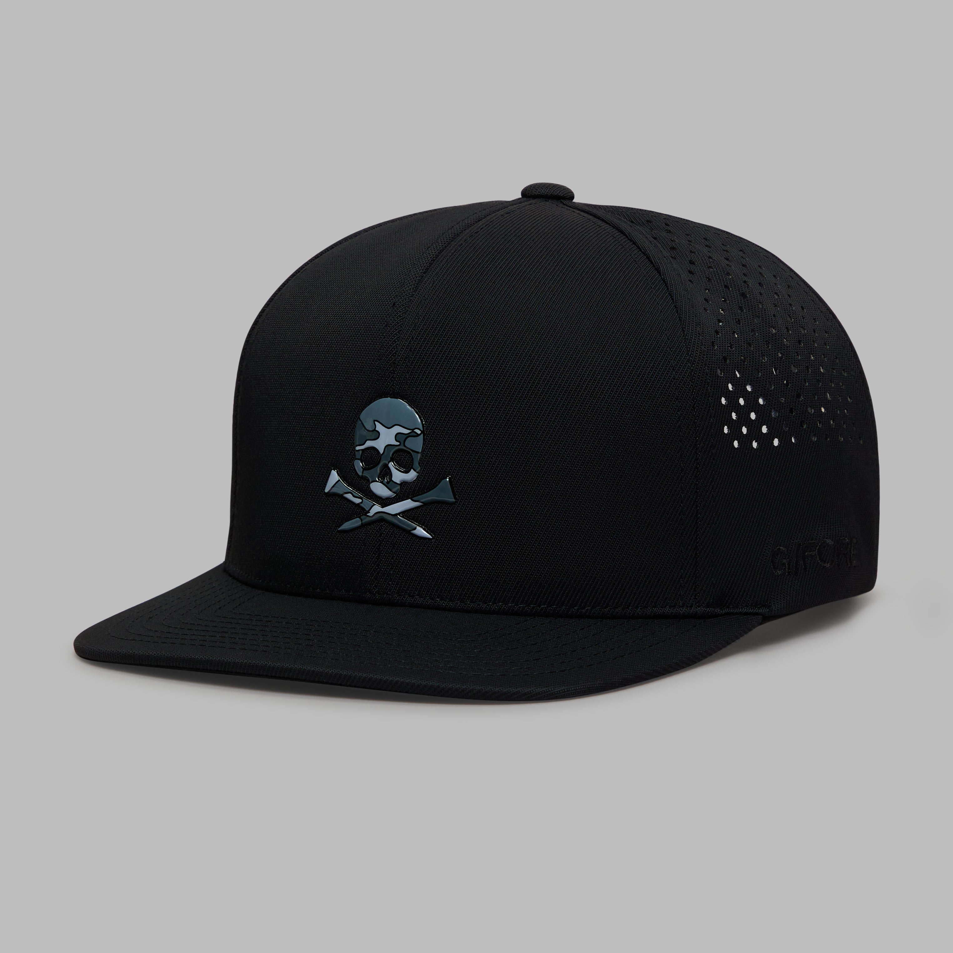 SKULL & TEES PERFORATED HAT ONYX