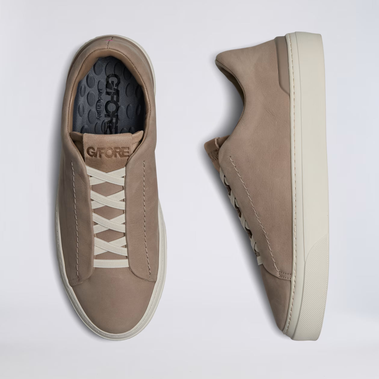 MEN'S ENDEAVOUR SLIP ON LEATHER SNEAKER PUMICE