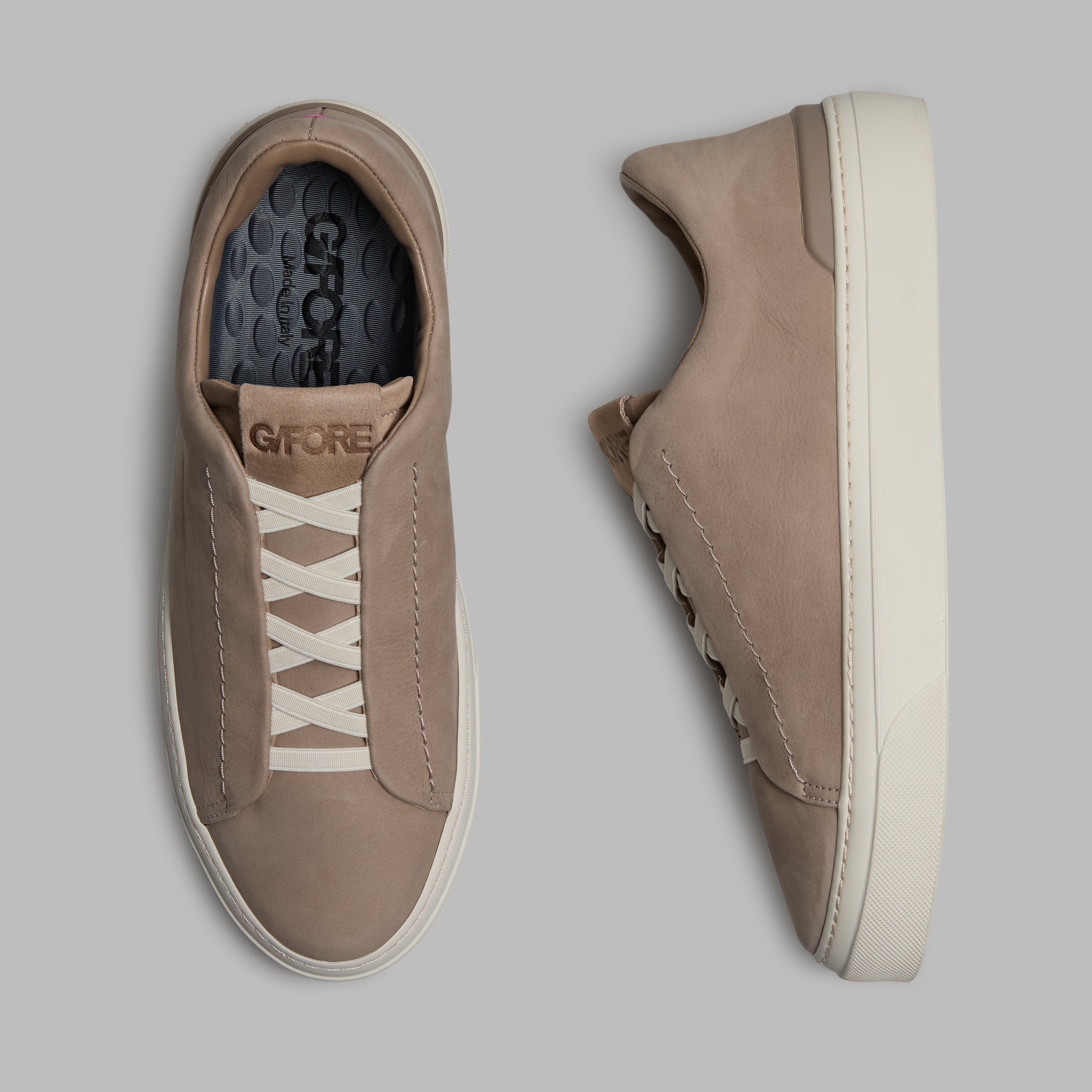 MEN'S ENDEAVOUR SLIP ON LEATHER SNEAKER PUMICE