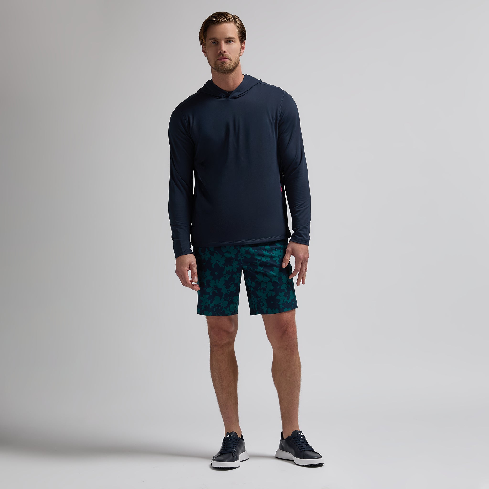 BRUSHED BACK TECH HOODIE LIGHT TWILIGHT
