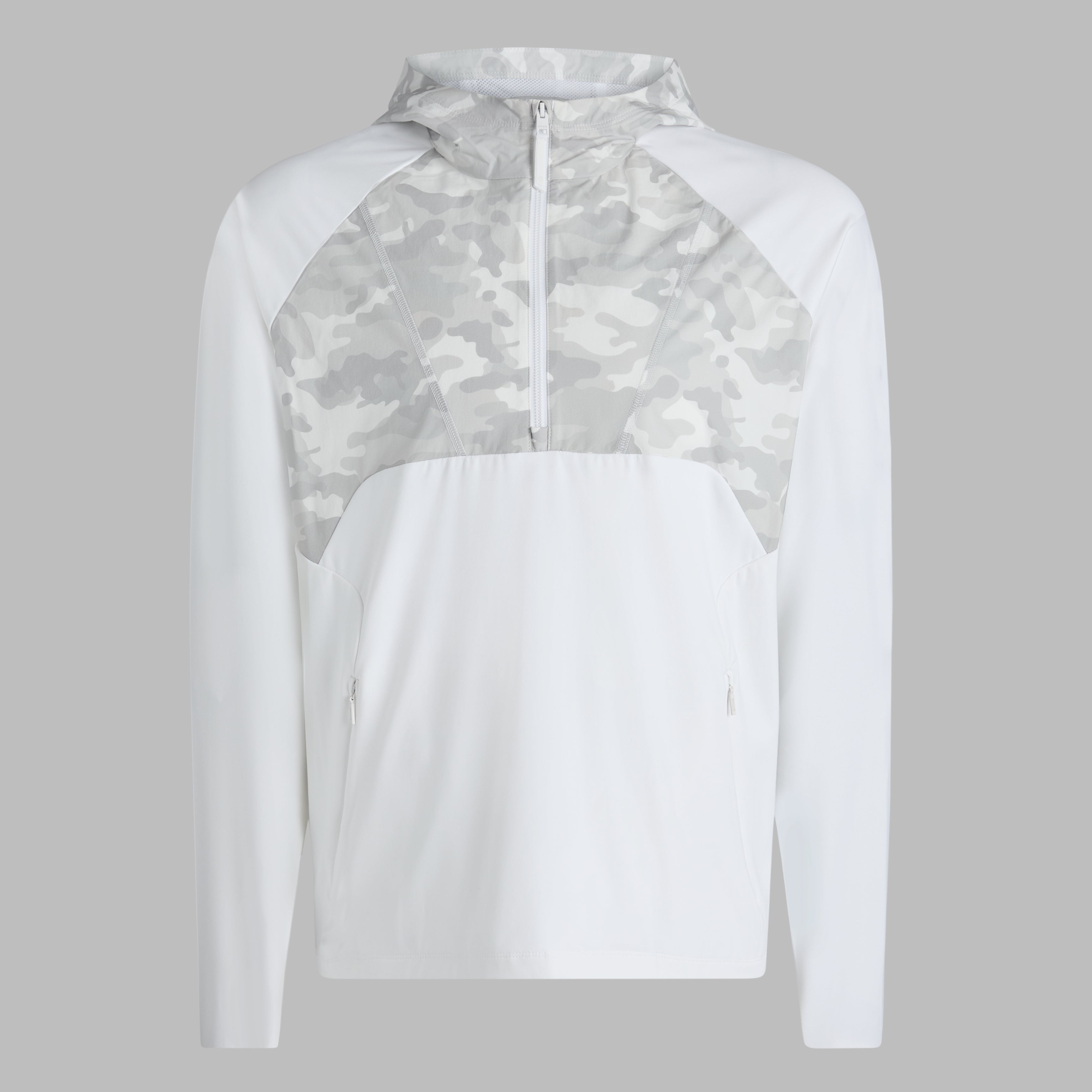 HYBRID 1/4 ZIP HOODED PULLOVER SNOW CAMO