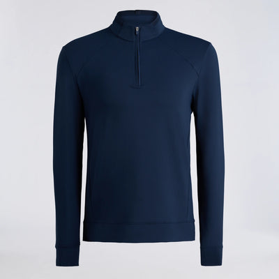 Brushed Back Tech Terry 1/4 Zip Pullover Twilight