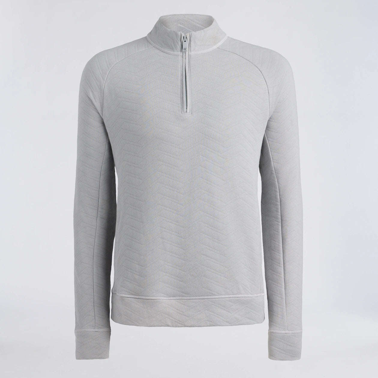DUNES COTTON QUILTED 1/4 ZIP PULLOVER NIMBUS MELANGE