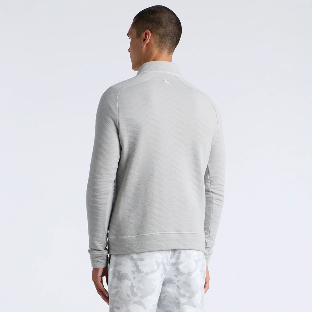 DUNES COTTON QUILTED 1/4 ZIP PULLOVER NIMBUS MELANGE
