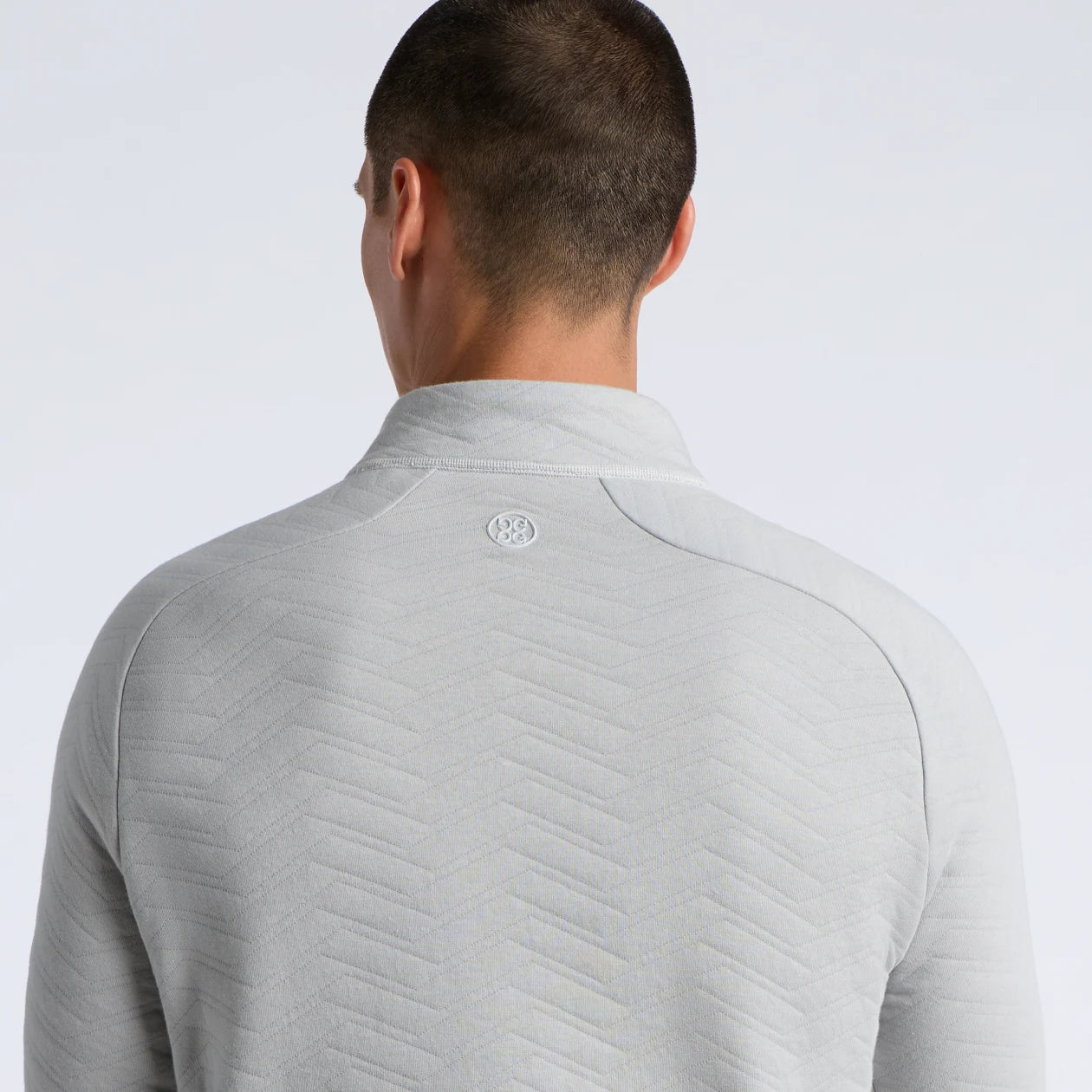 DUNES COTTON QUILTED 1/4 ZIP PULLOVER NIMBUS MELANGE