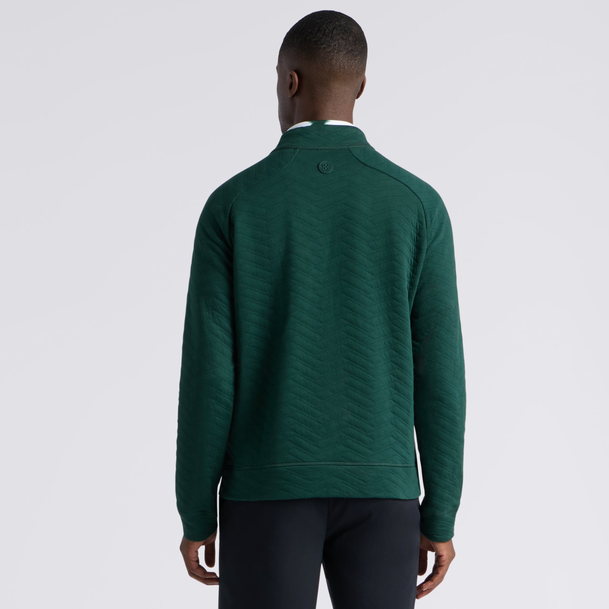 DUNES COTTON QUILTED 1/4 ZIP PULLOVER PINE