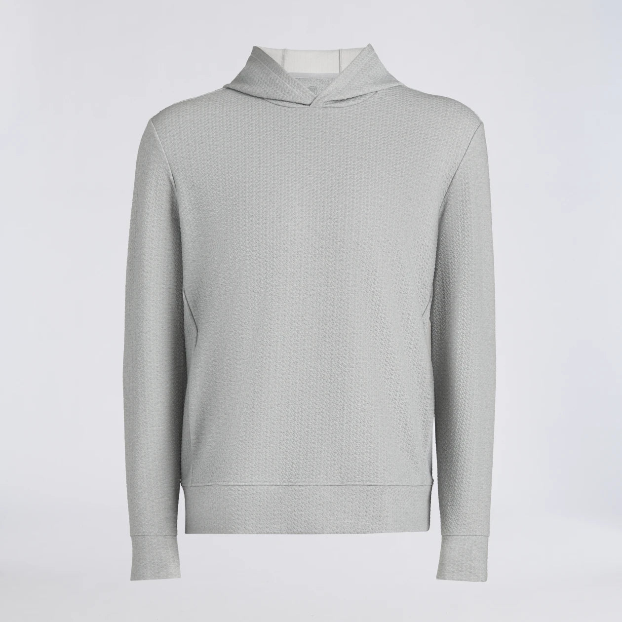 PEBBLE QUILTED HOODIE NIMBUS MELANGE