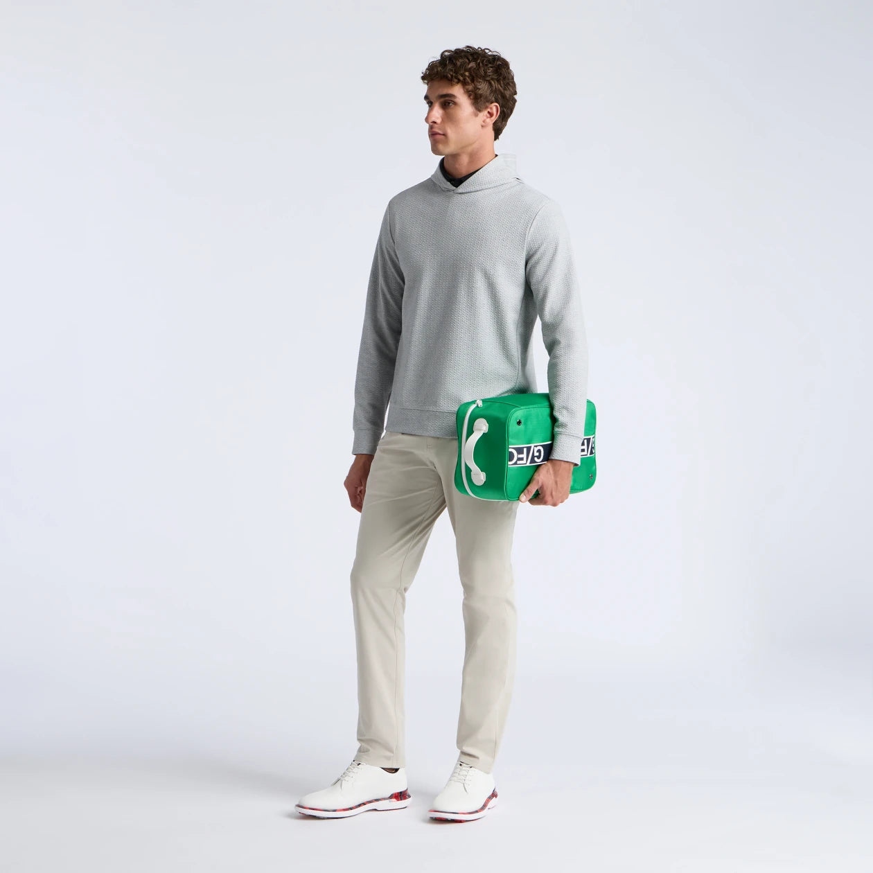 PEBBLE QUILTED HOODIE NIMBUS MELANGE