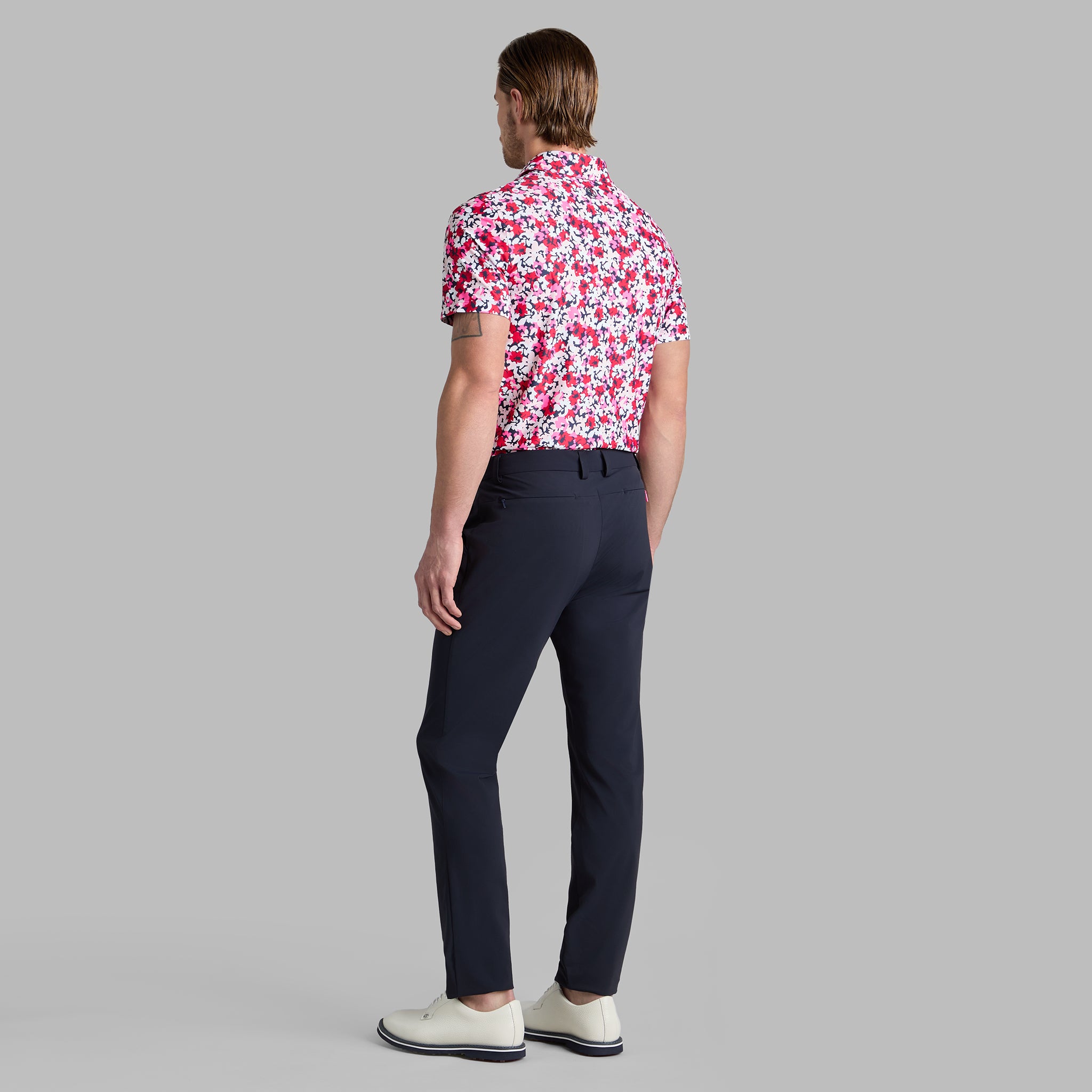 CAMO FLORAL TECH PIQUÉ POLO RACER LAVA