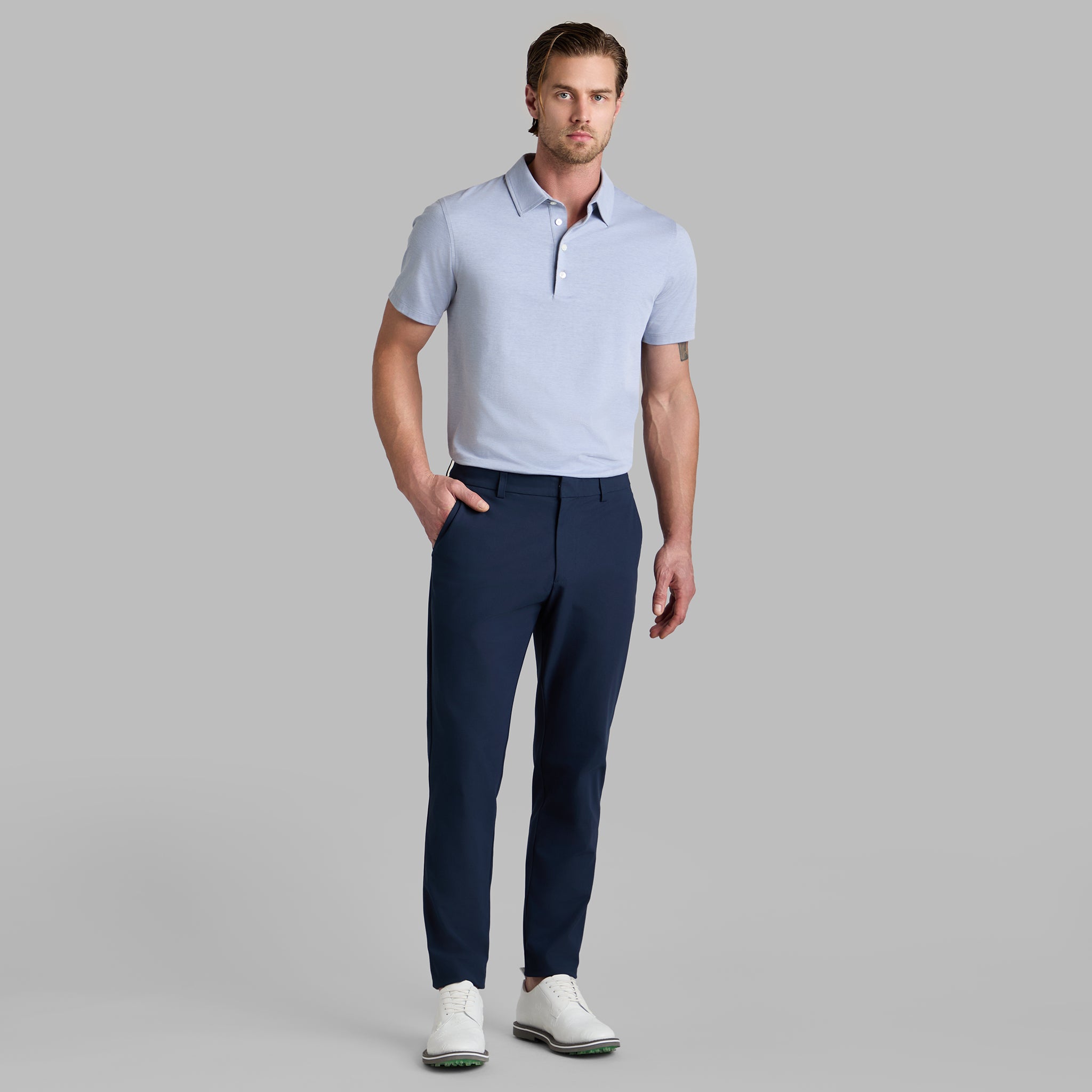 LUXE COTTON BLEND POLO TWILIGHT