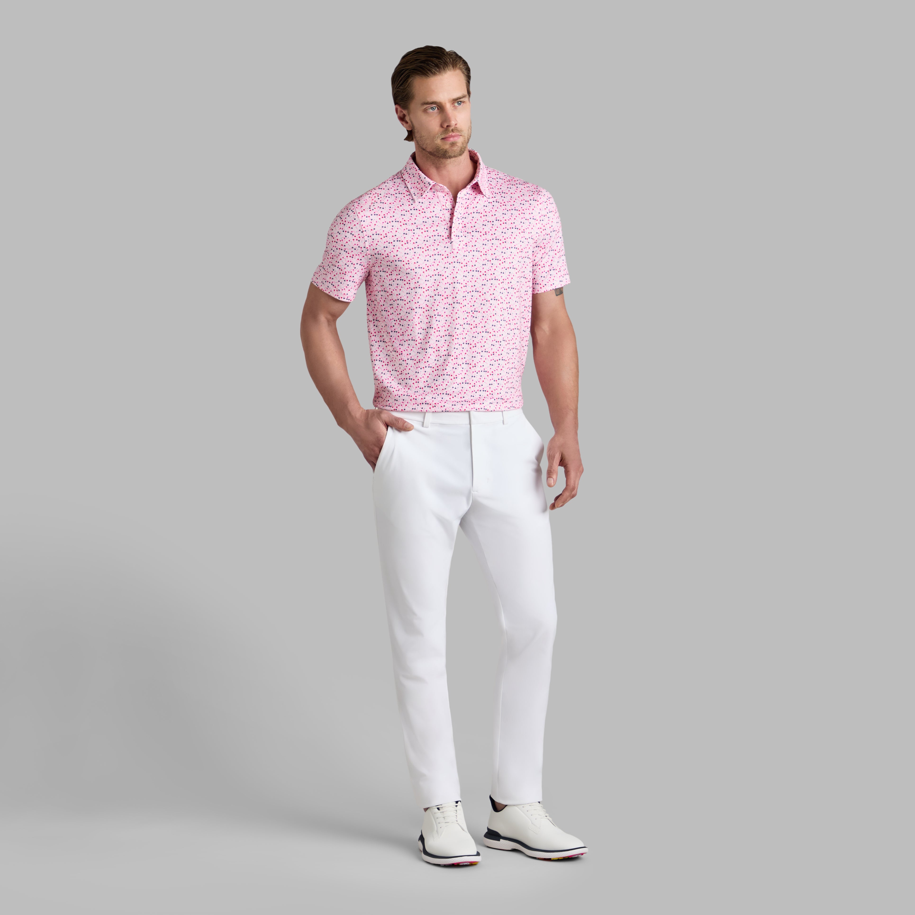AYE POPPY TECH JERSEY POLO BLUSH