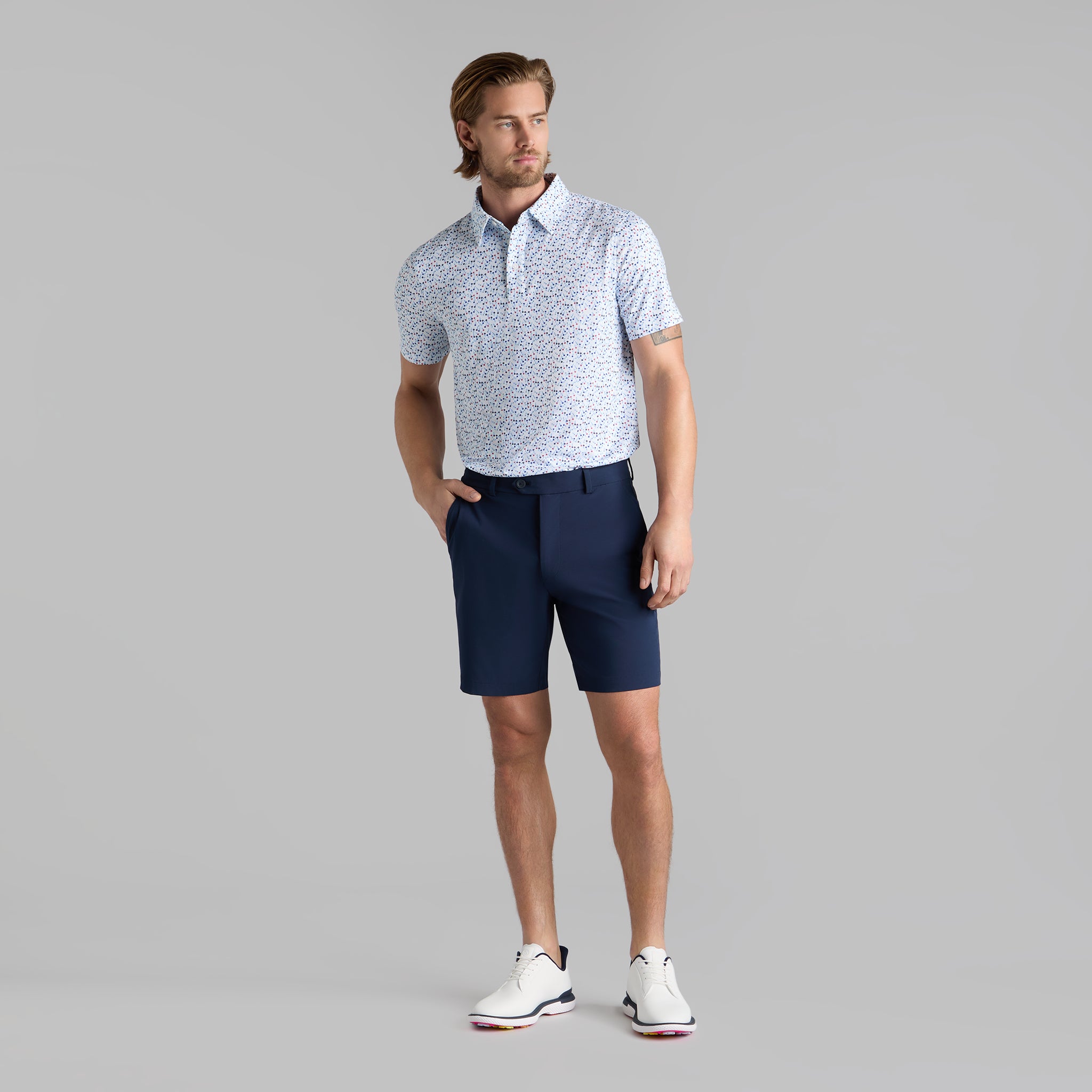 AYE POPPY  TECH JERSEY POLO SNOW