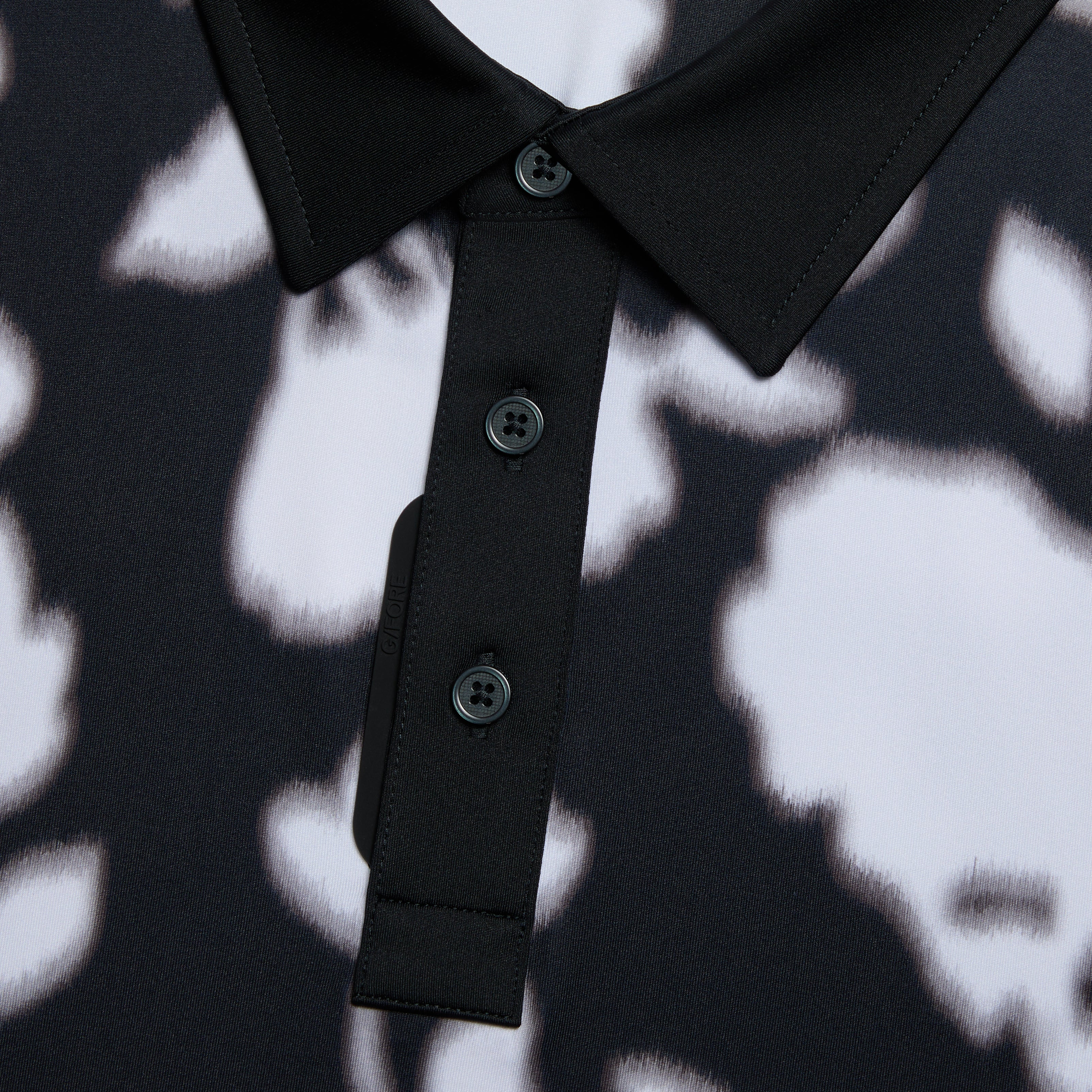 BLUR FLORAL TECH JERSEY POLO ONYX