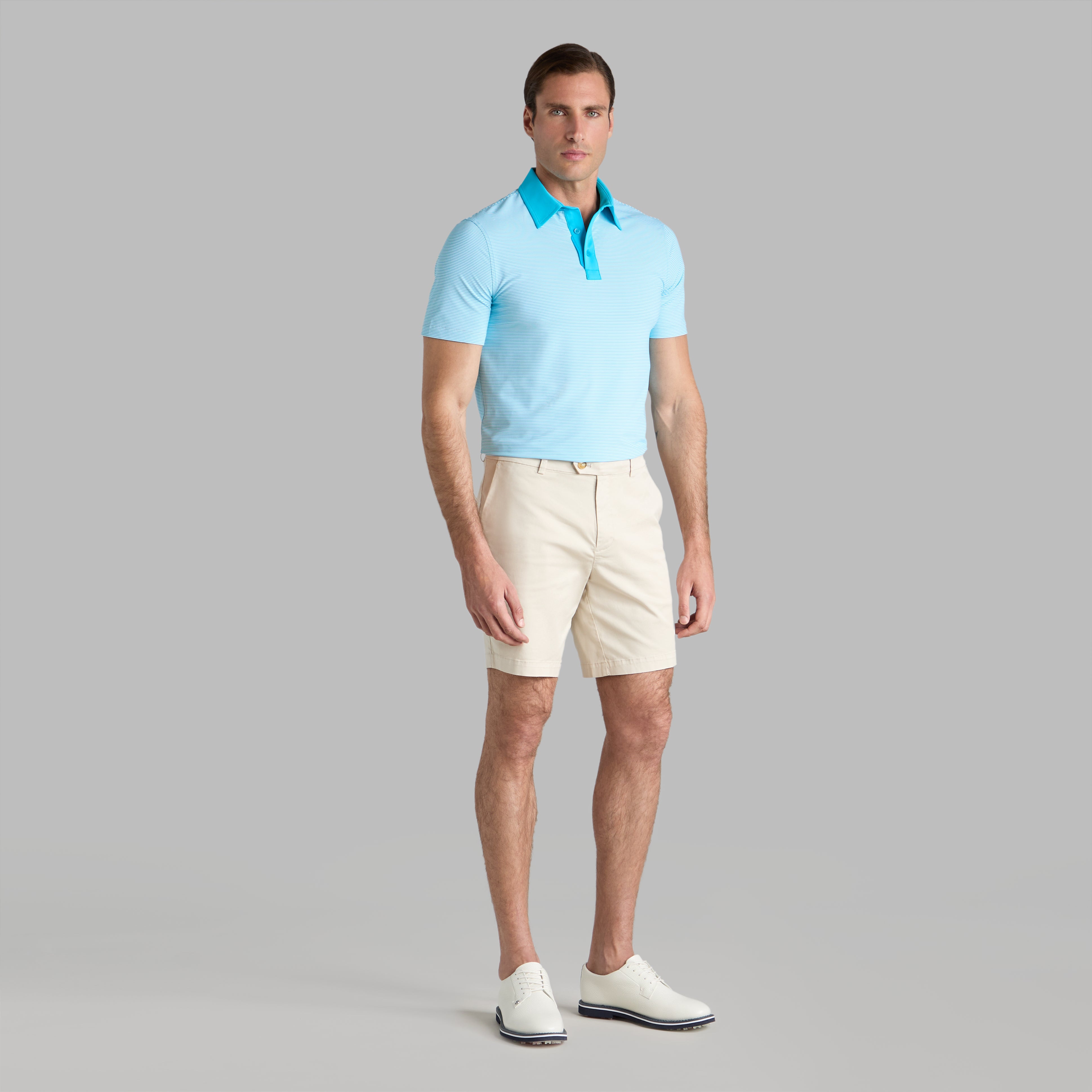 FEEDER STRIPE FINE TECH JERSEY POLO VENETIAN