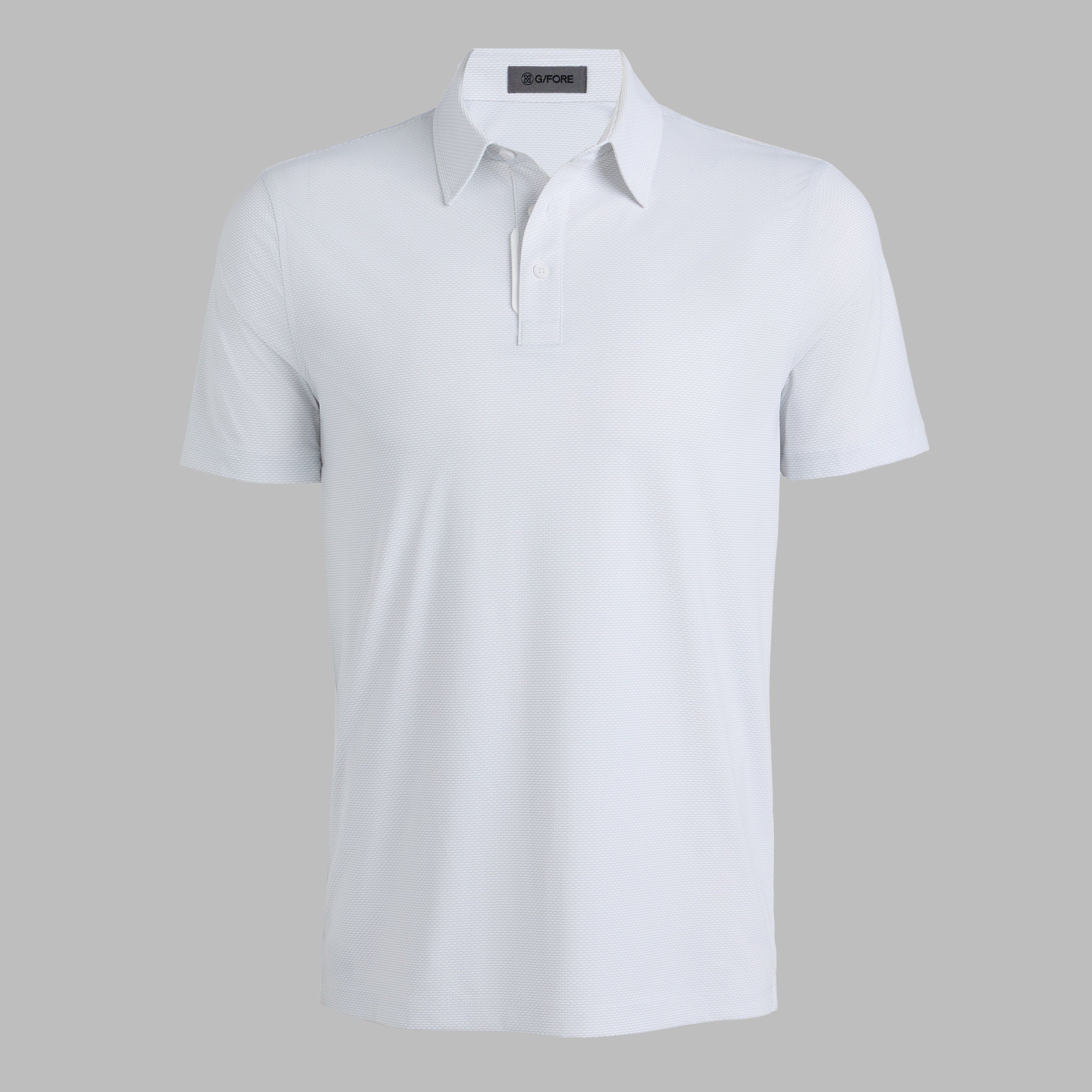 SCALLOP WARP KNIT POLO NIMBUS