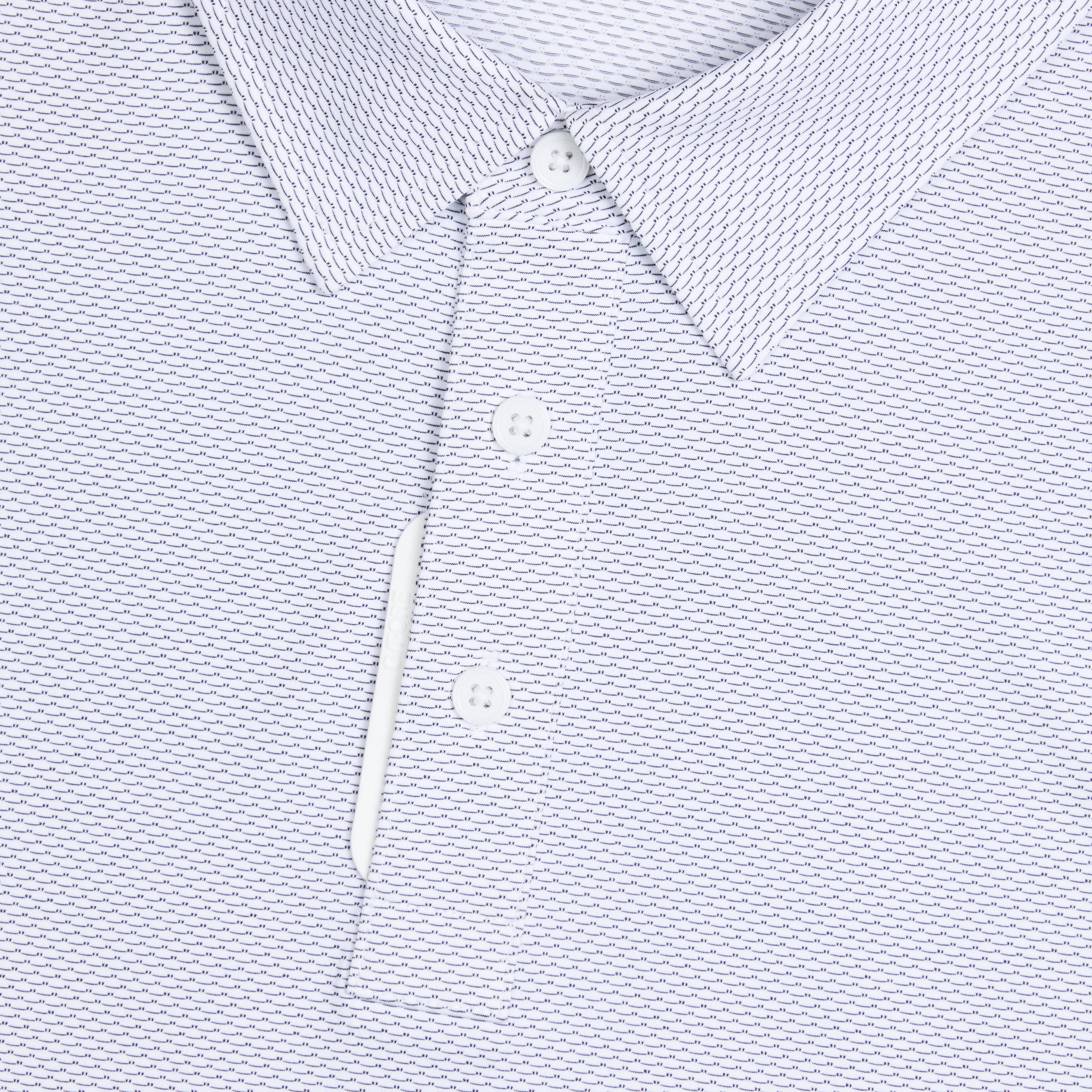 SCALLOP WARP KNIT POLO ONYX