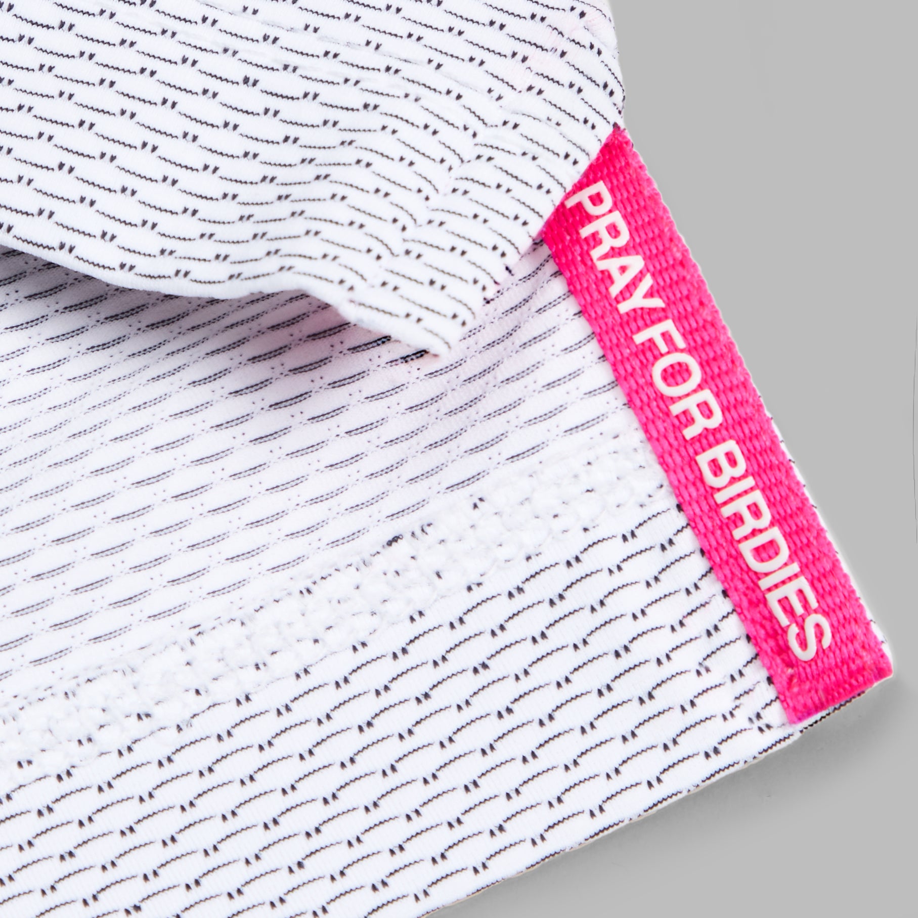 SCALLOP WARP KNIT POLO ONYX