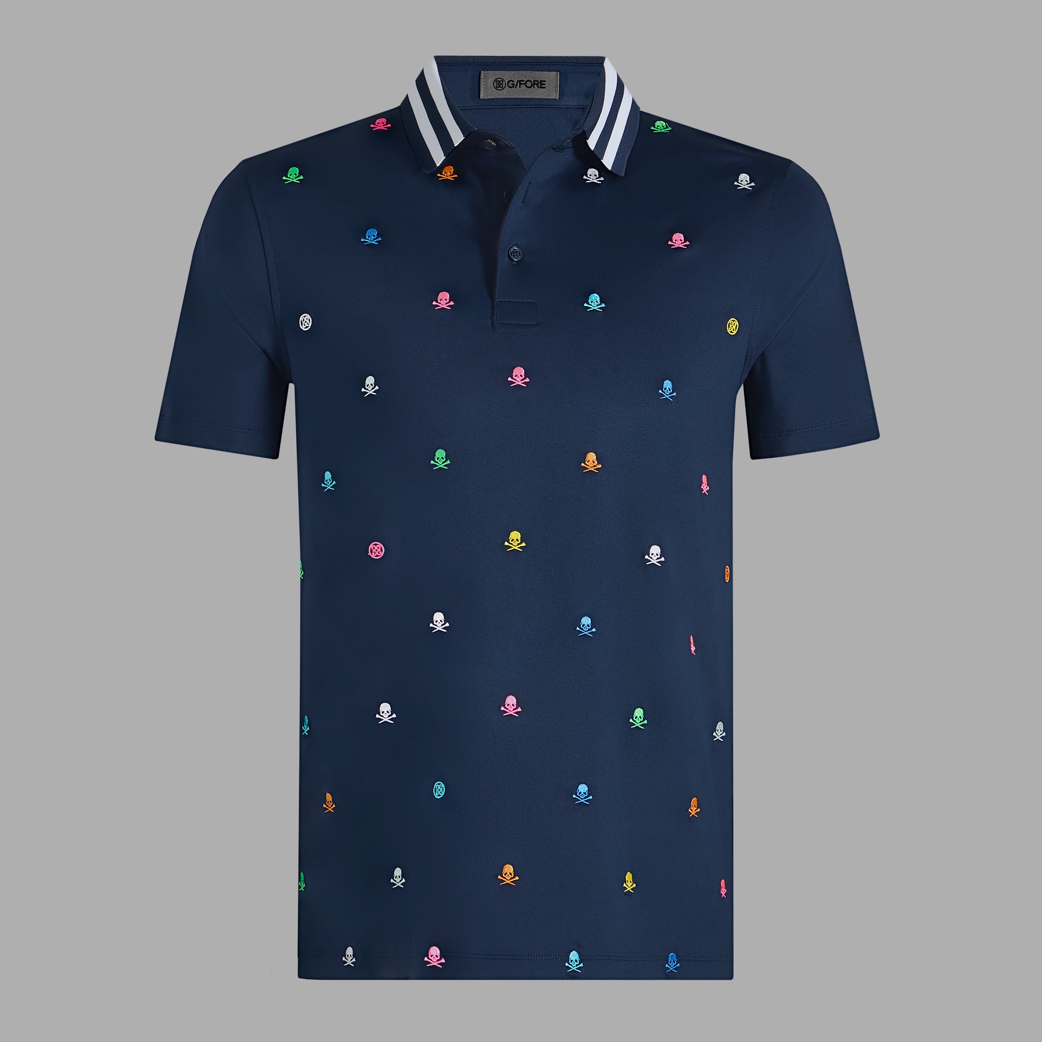 EMBROIDERED TECH JERSEY POLO TWILIGHT