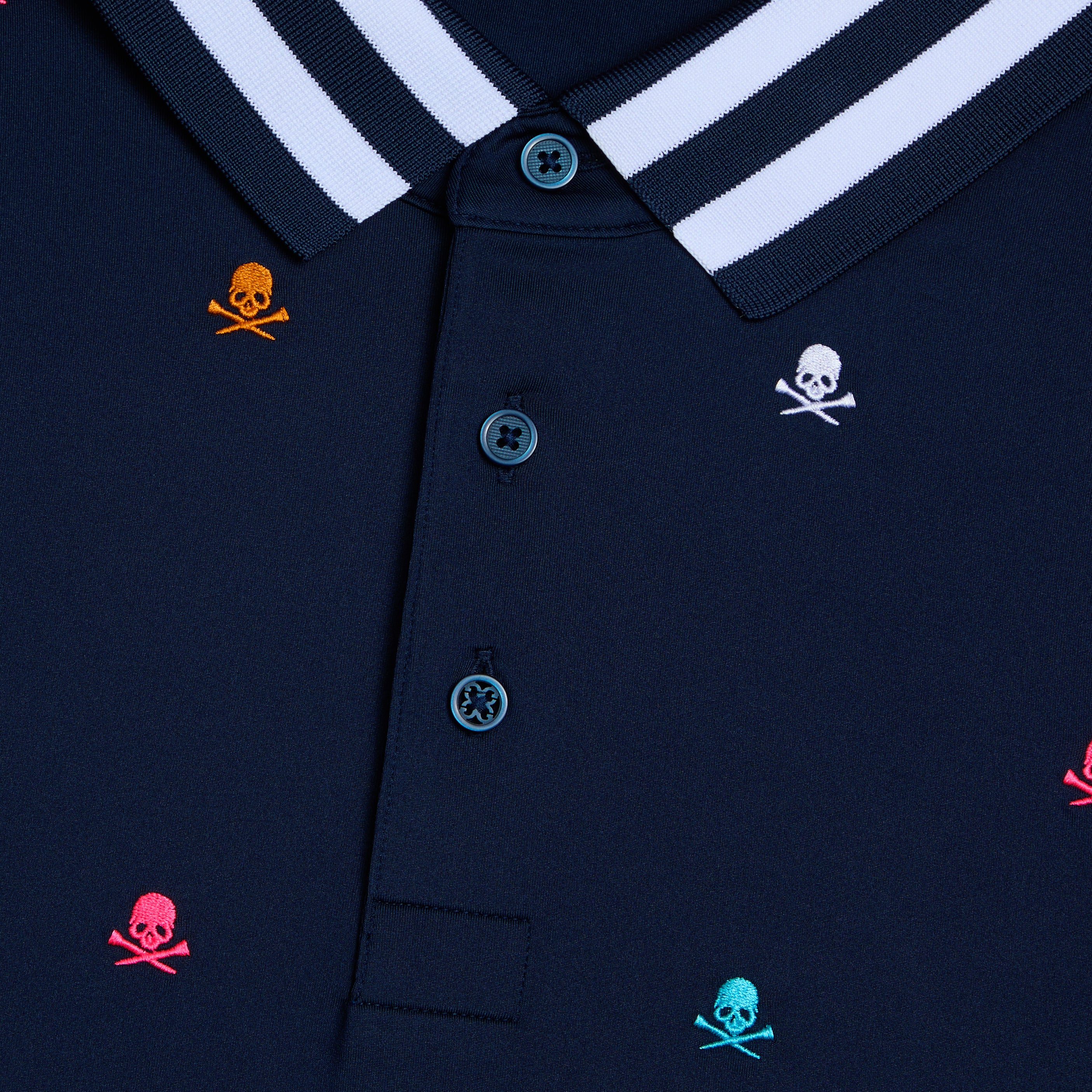 EMBROIDERED TECH JERSEY POLO TWILIGHT