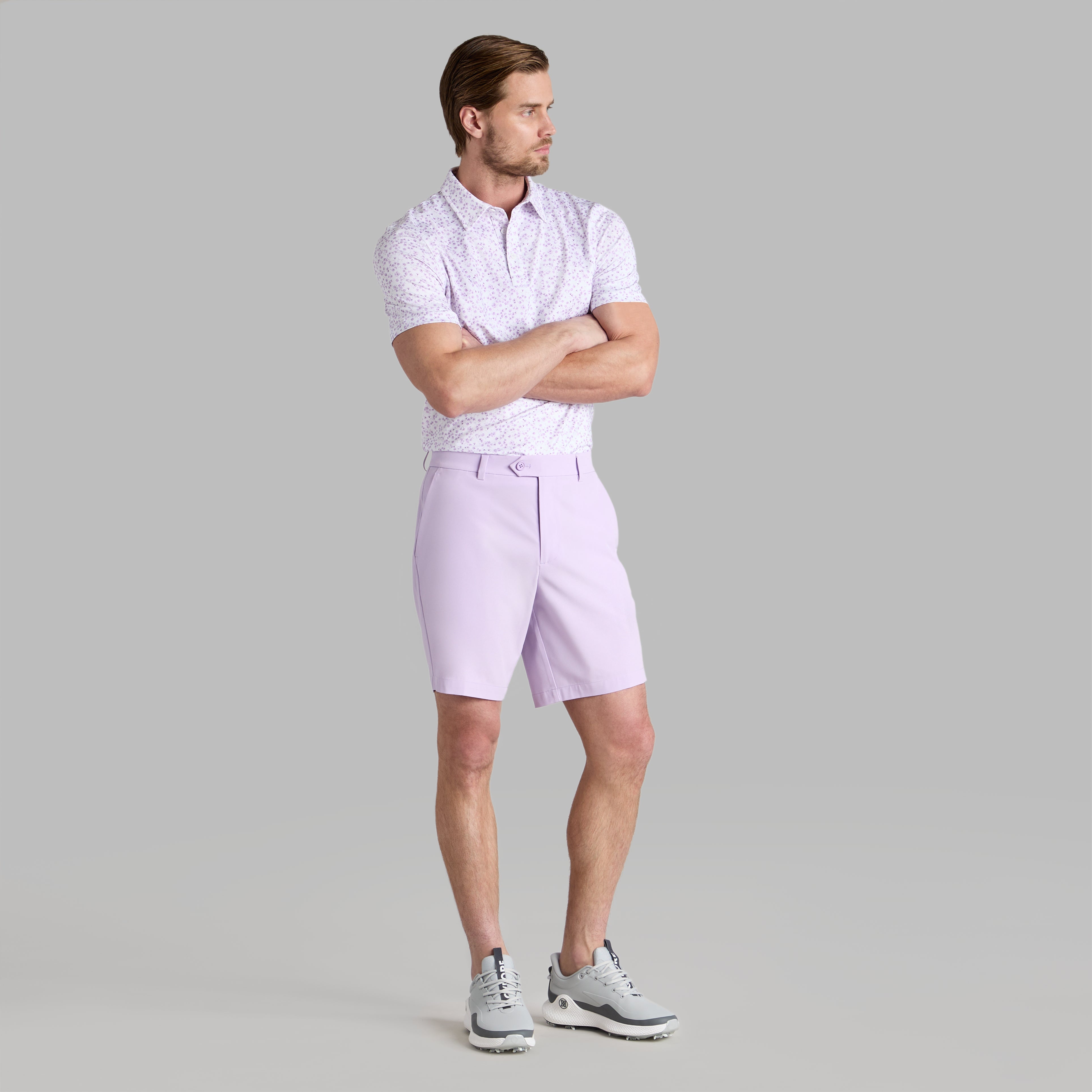 GARDEN TECH STRETCH JERSEY POLO IRIS
