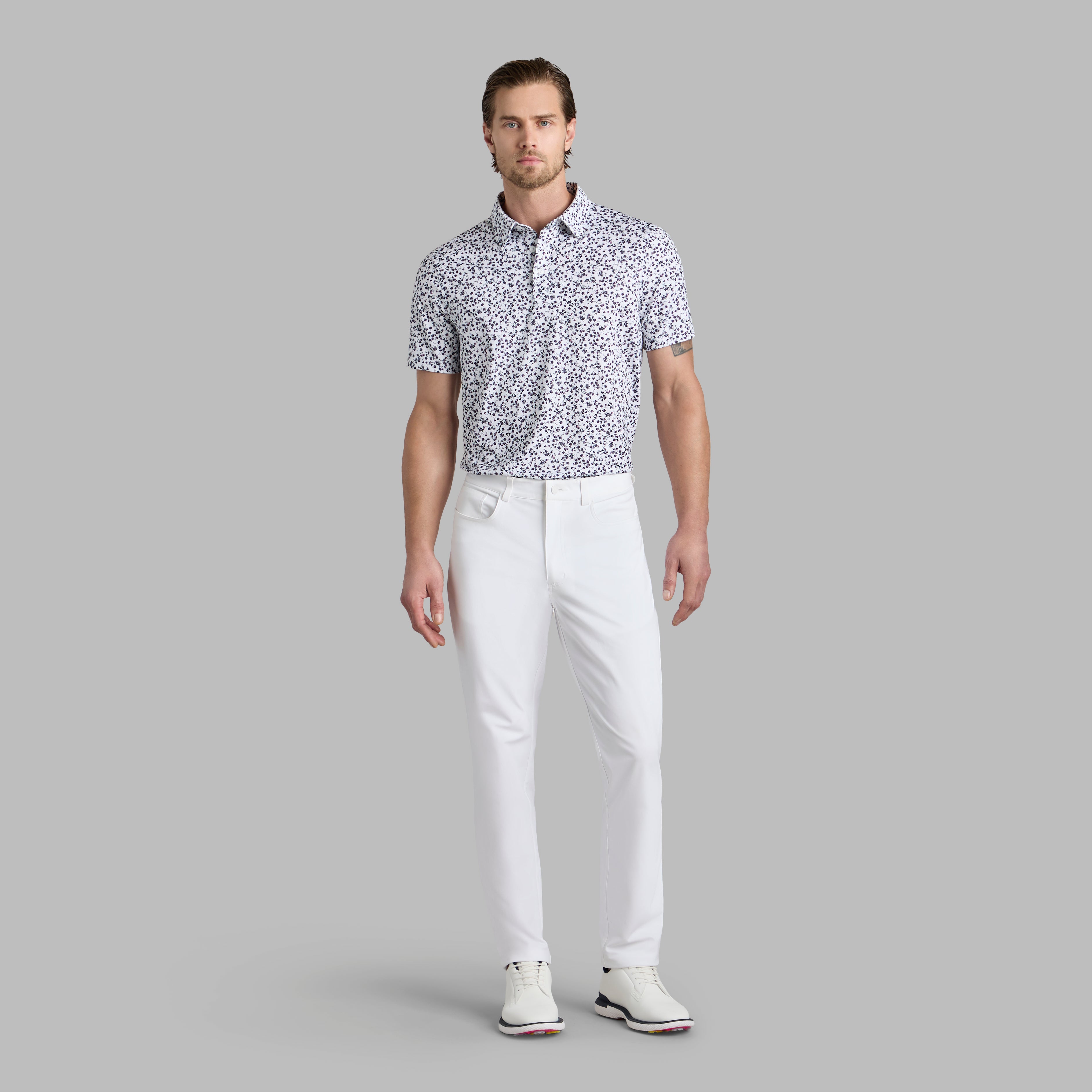GARDEN TECH STRETCH JERSEY POLO TWILIGHT