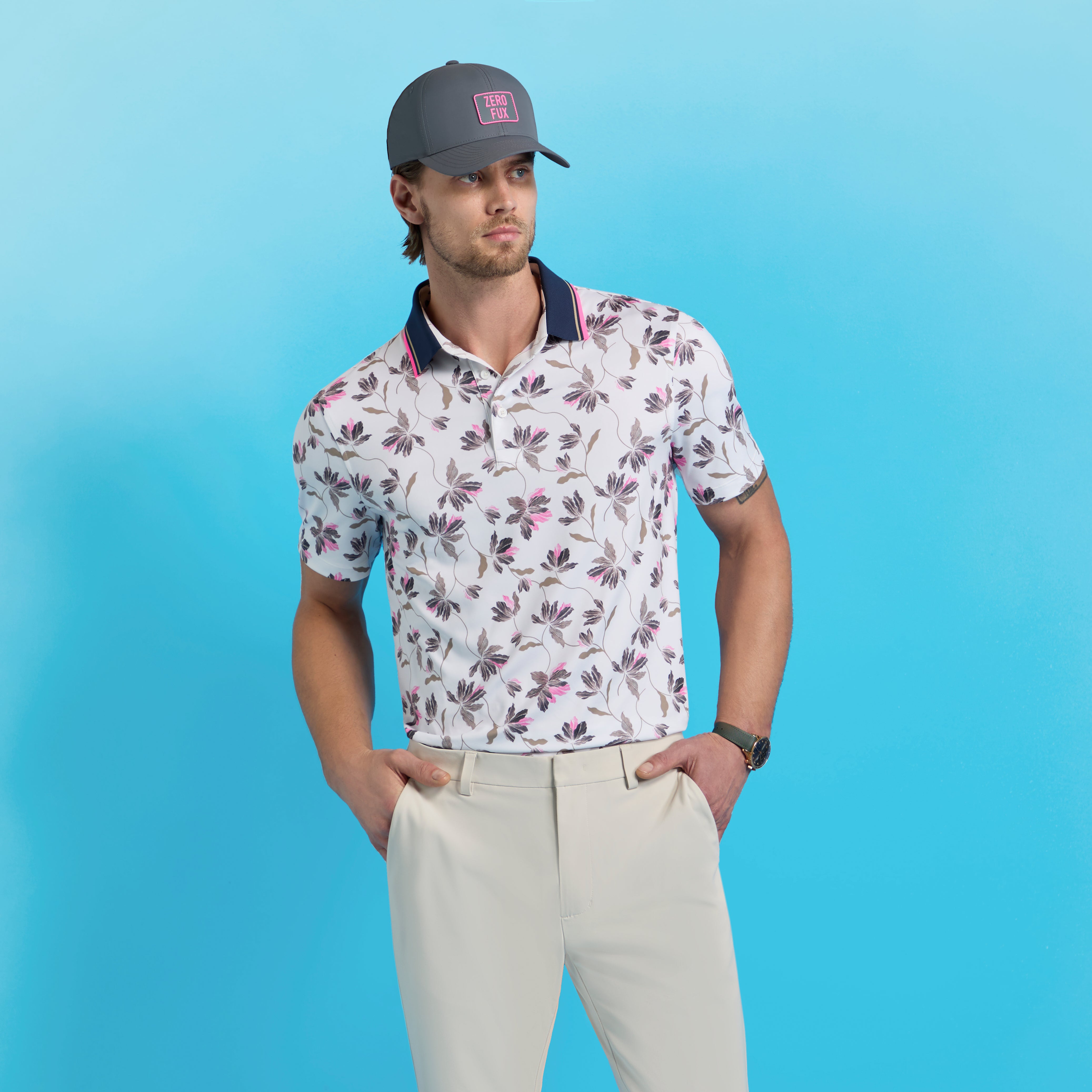IRIS TECH STRETCH JERSEY POLO SNOW