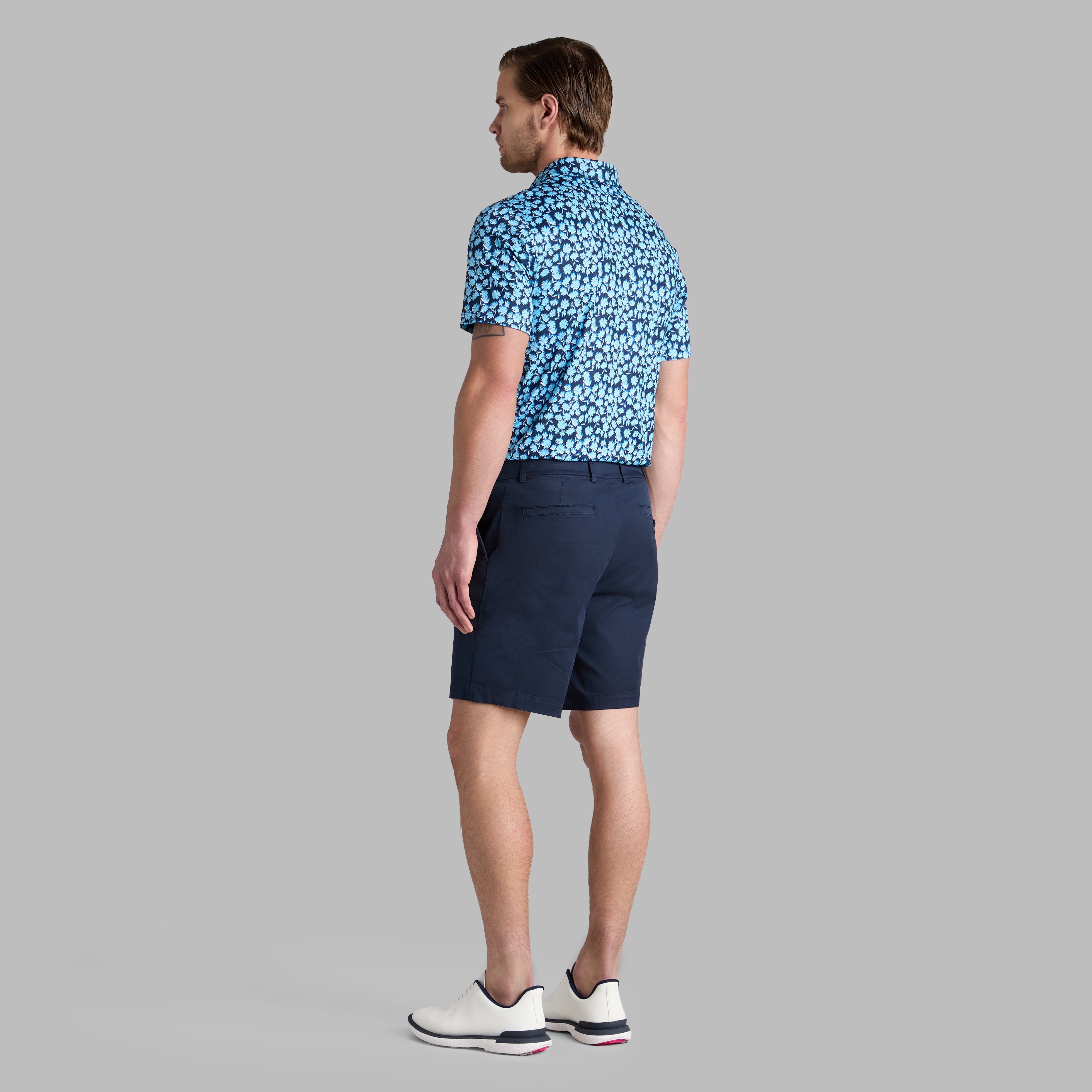 OPTIC FLORAL TECH STRETCH JERSEY POLO BREEZE