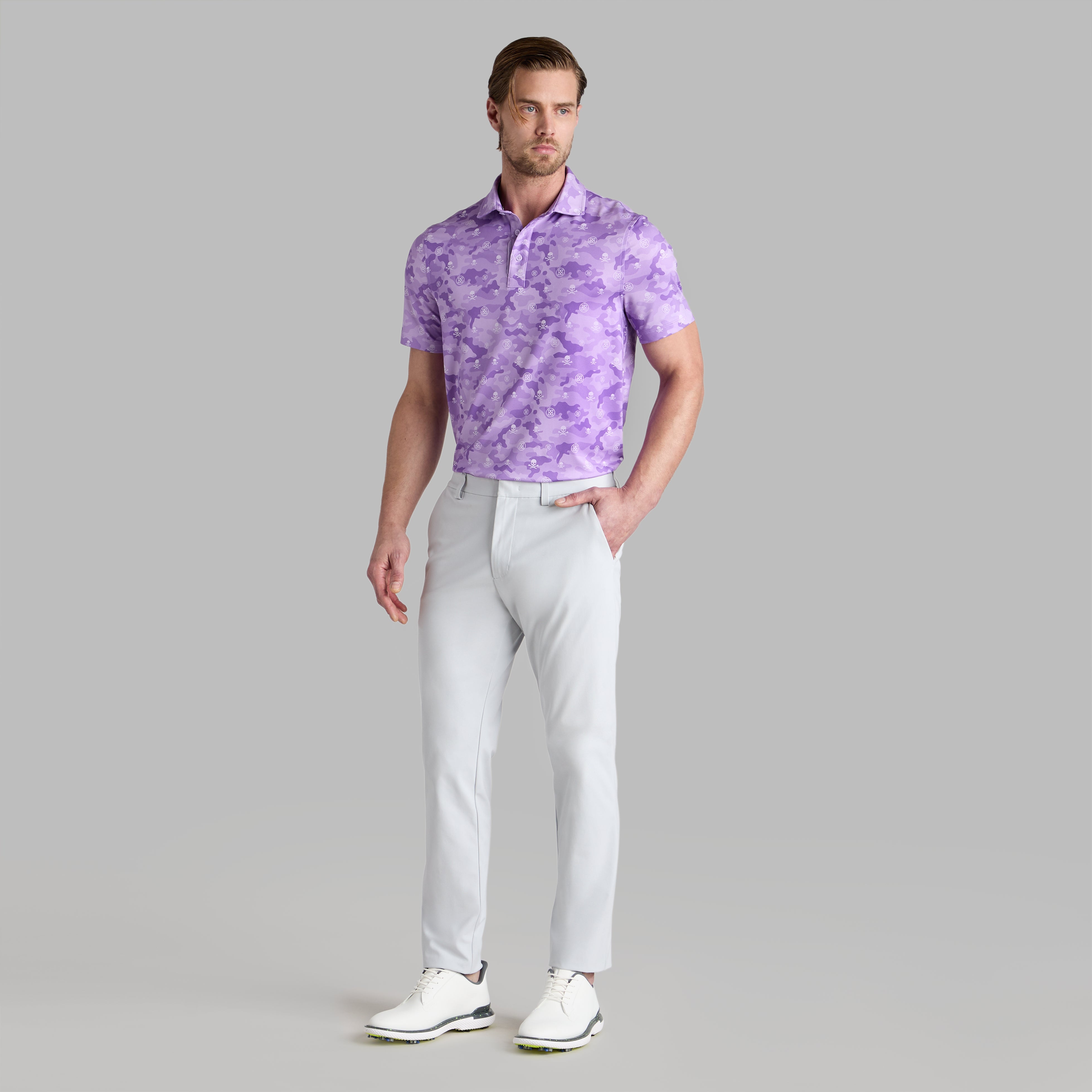 ICON CAMO TECH STRETCH JERSEY POLO IRIS