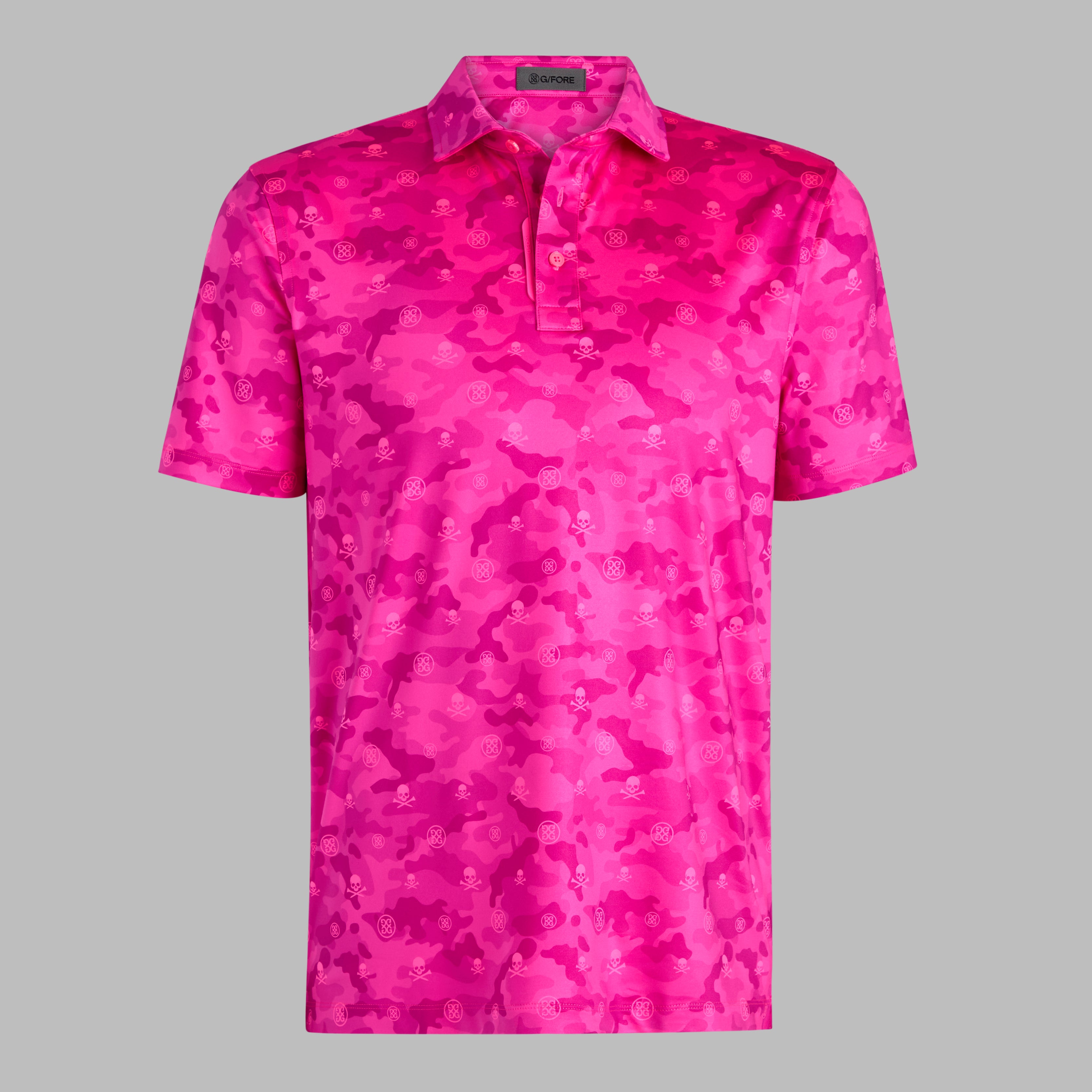 ICON CAMO TECH STRETCH JERSEY POLO KNOCKOUT PINK