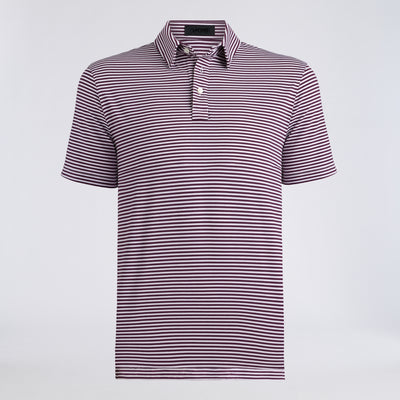 All Play Stripe Stretch Knit Polo Dark Plum