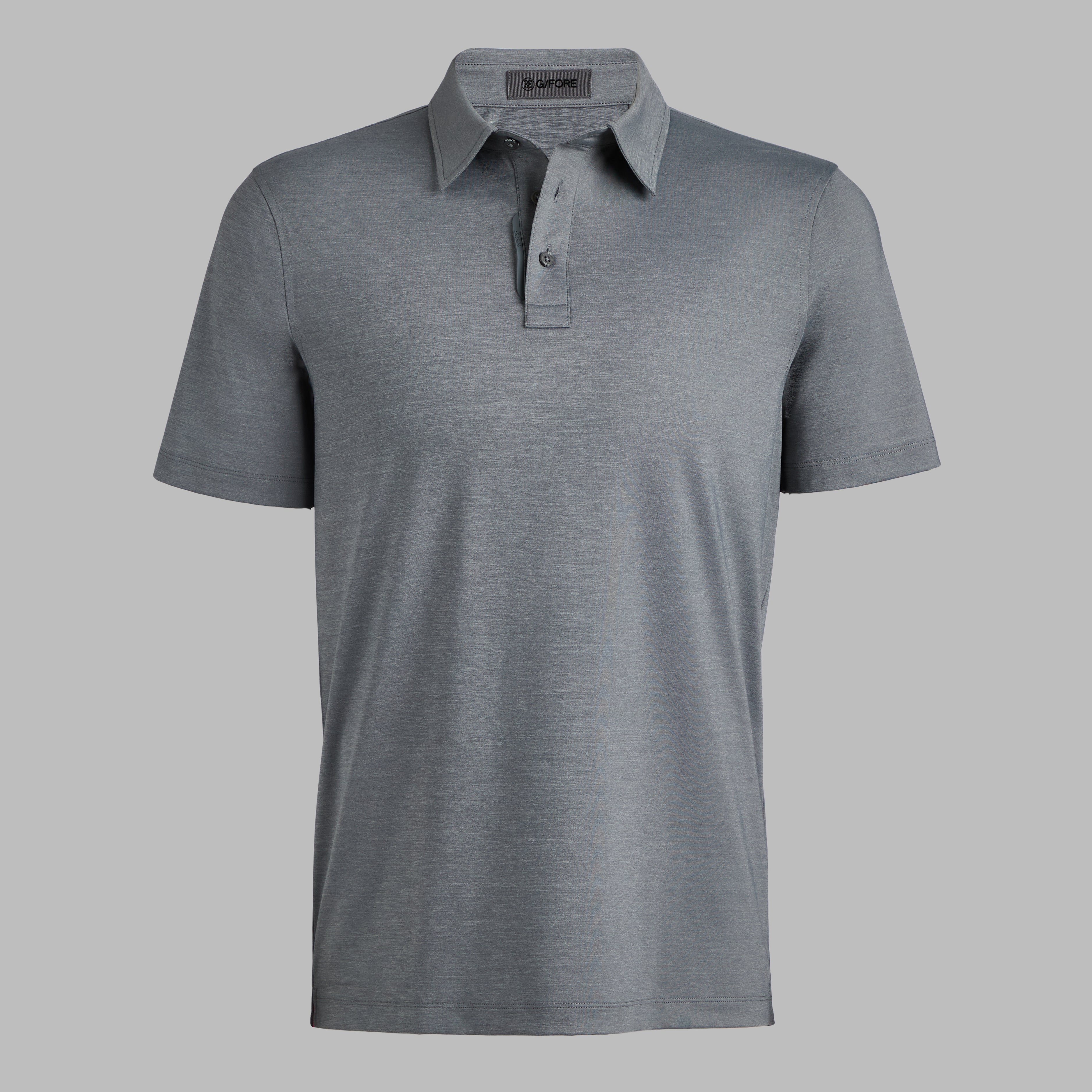 MÉLANGE ICE NYLON POLO CHARCOAL MÉLANGE