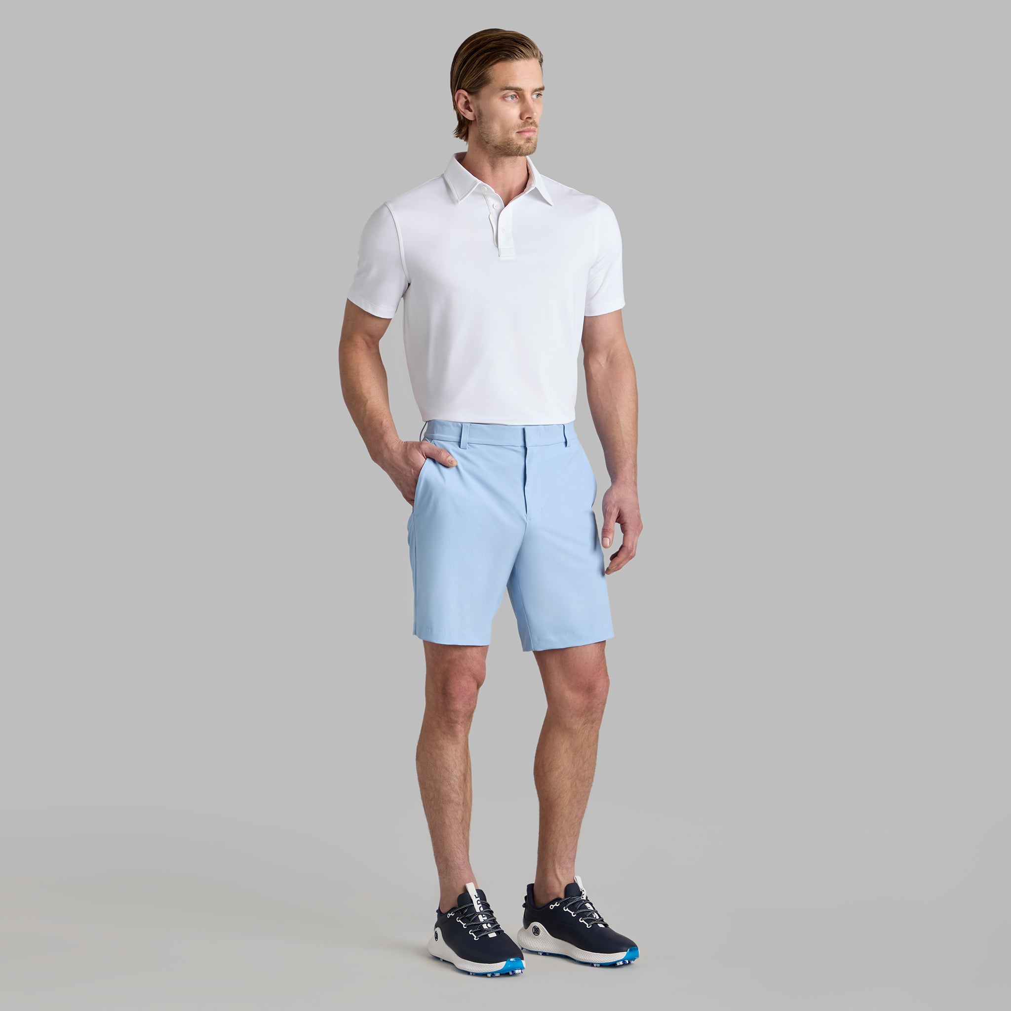 MÉLANGE ICE NYLON POLO SNOW MÉLANGE