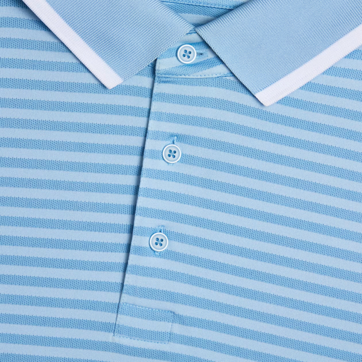 Perforated Stripe Jersey Polo Baja