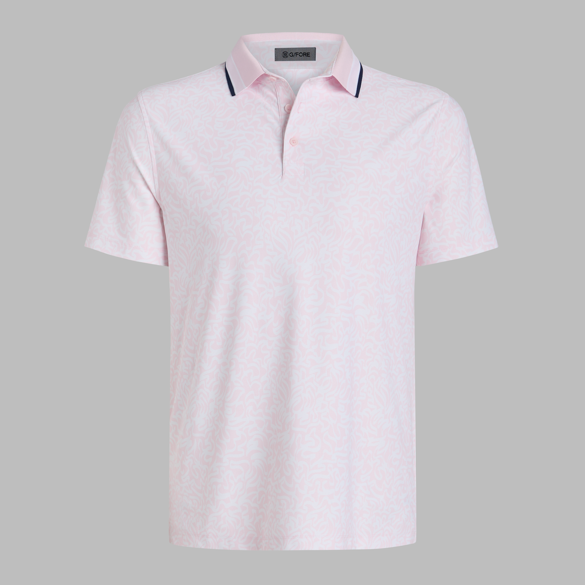 SCRIBBLE TECH JERSEY POLO BLUSH