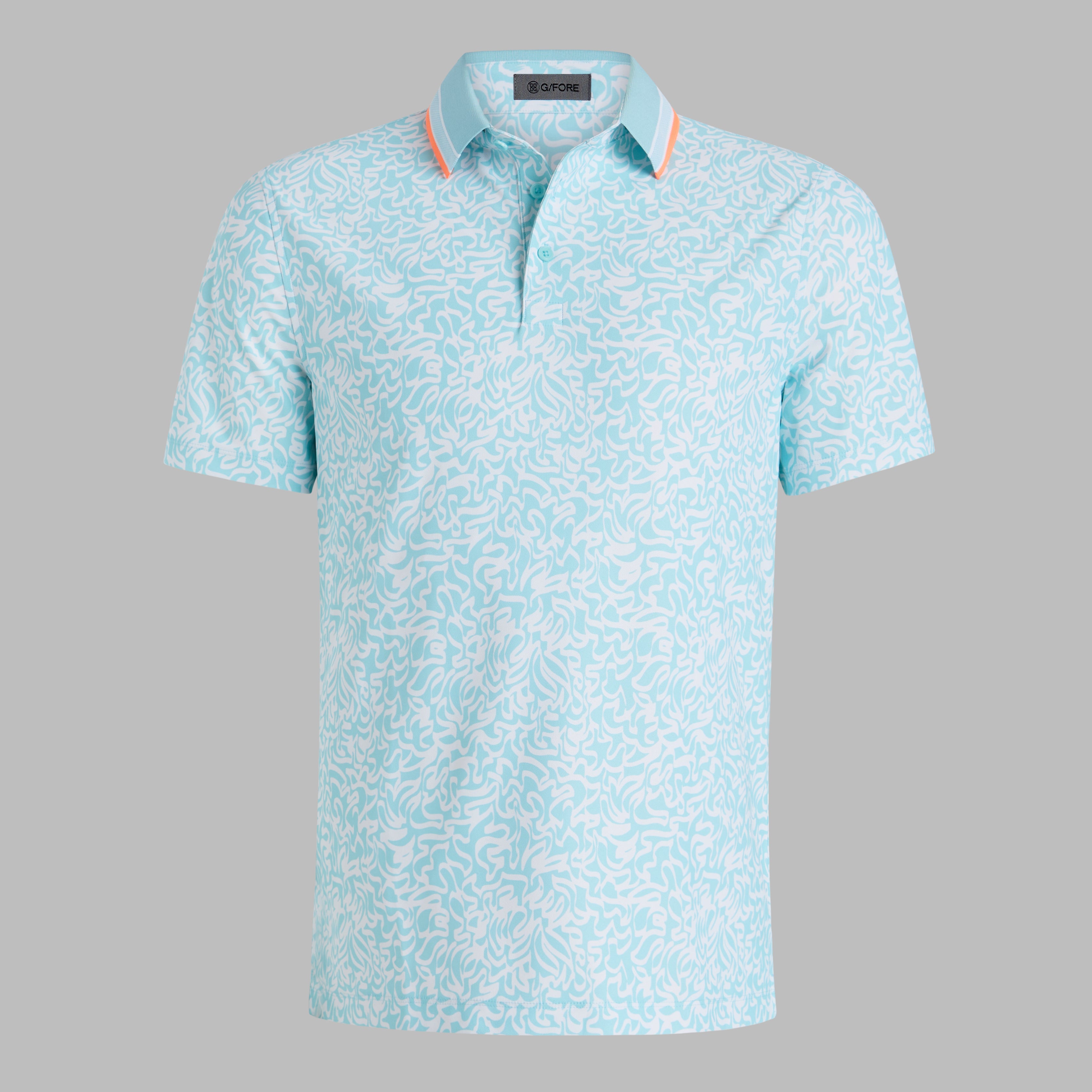 SCRIBBLE TECH JERSEY POLO CENOTE