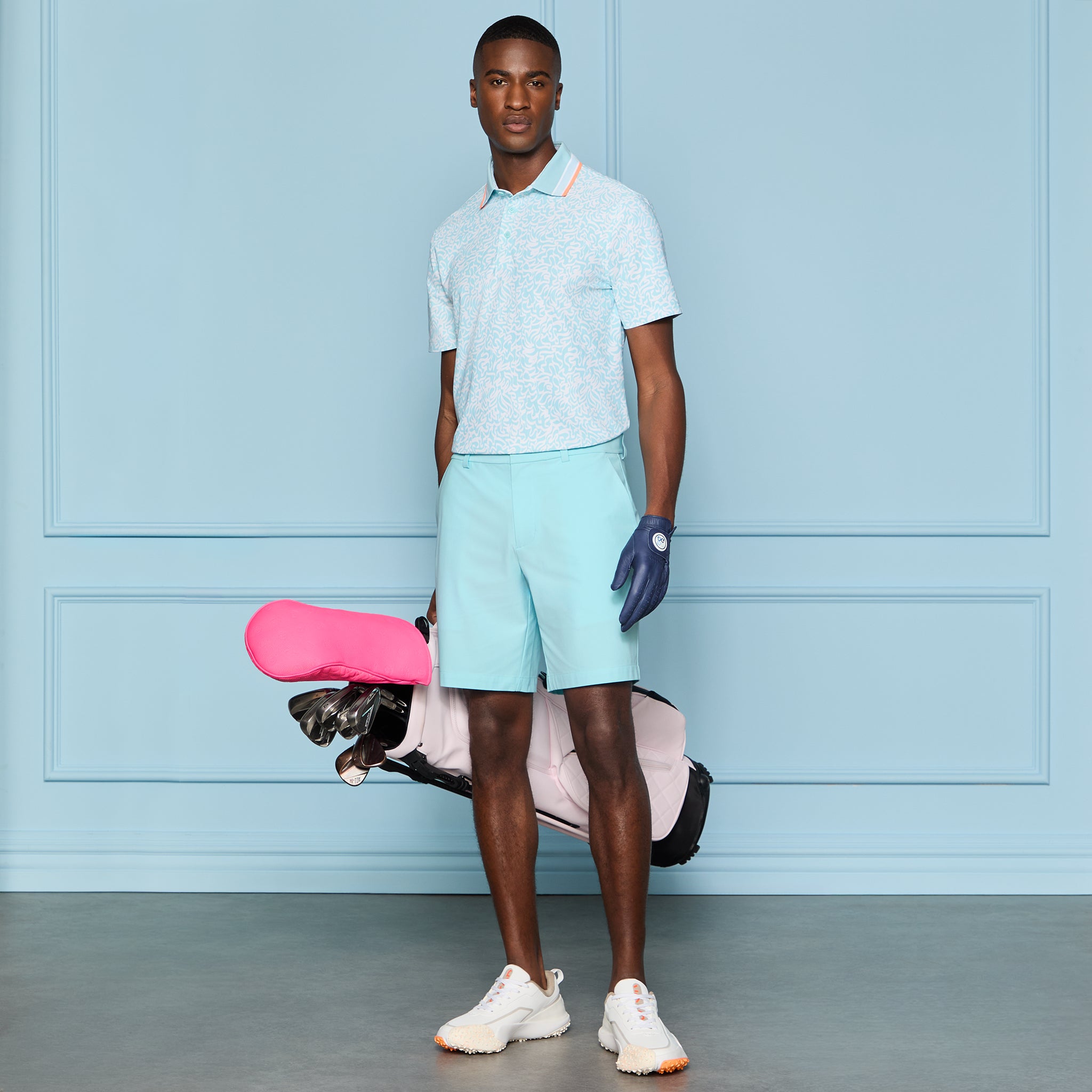 SCRIBBLE TECH JERSEY POLO CENOTE