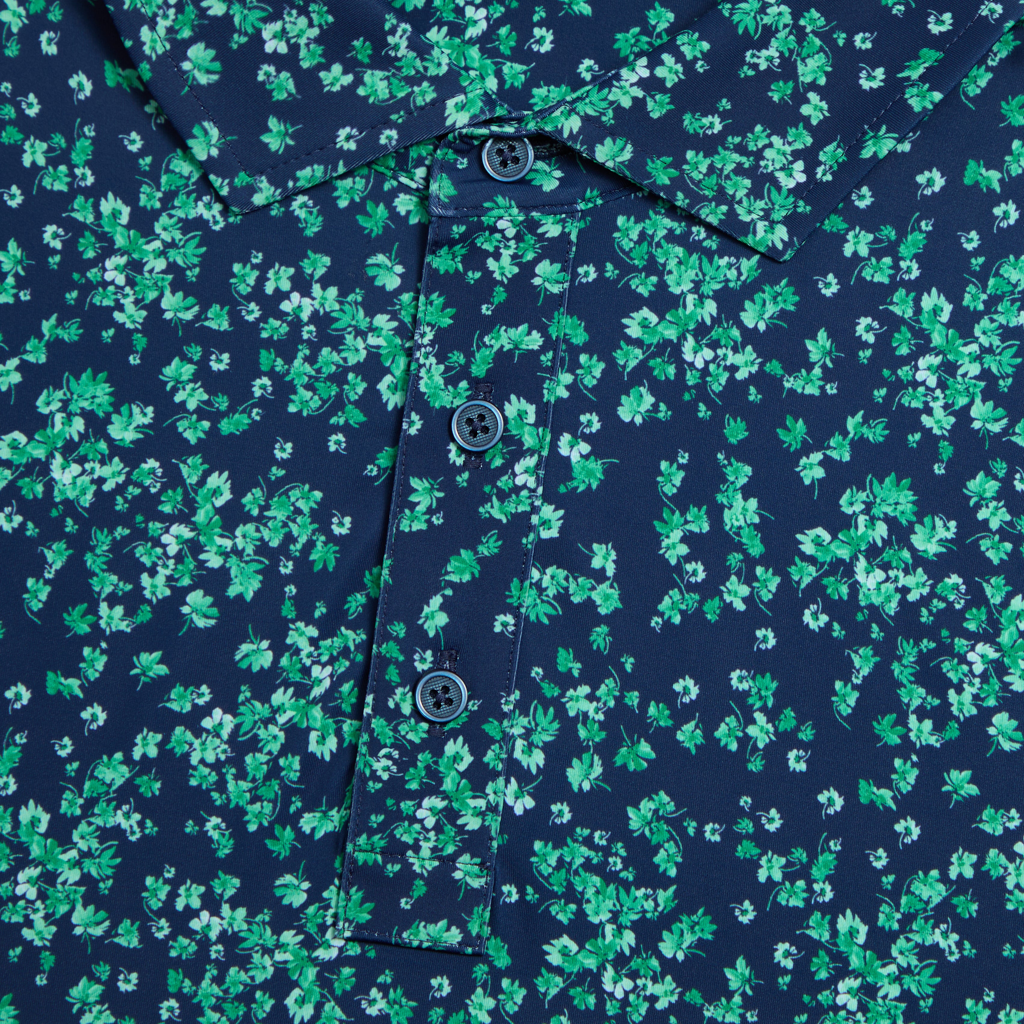 SCATTERED DITZY TECH JERSEY POLO CLOVER