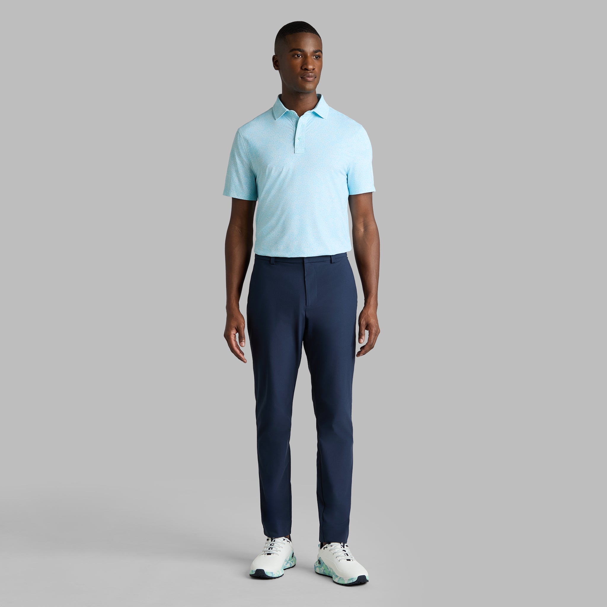 HYDRANGEA TECH JERSEY POLO CENOTE