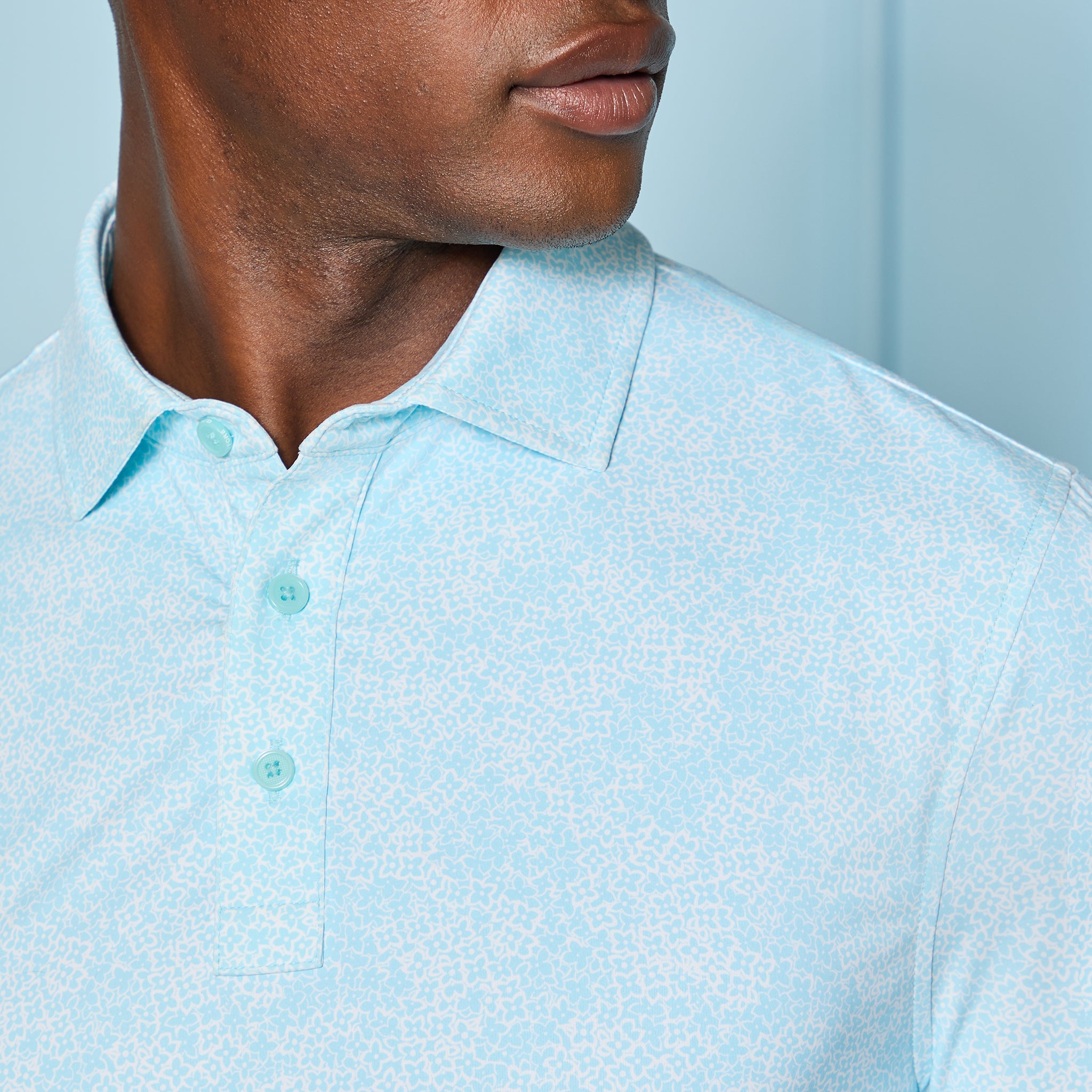 HYDRANGEA TECH JERSEY POLO CENOTE